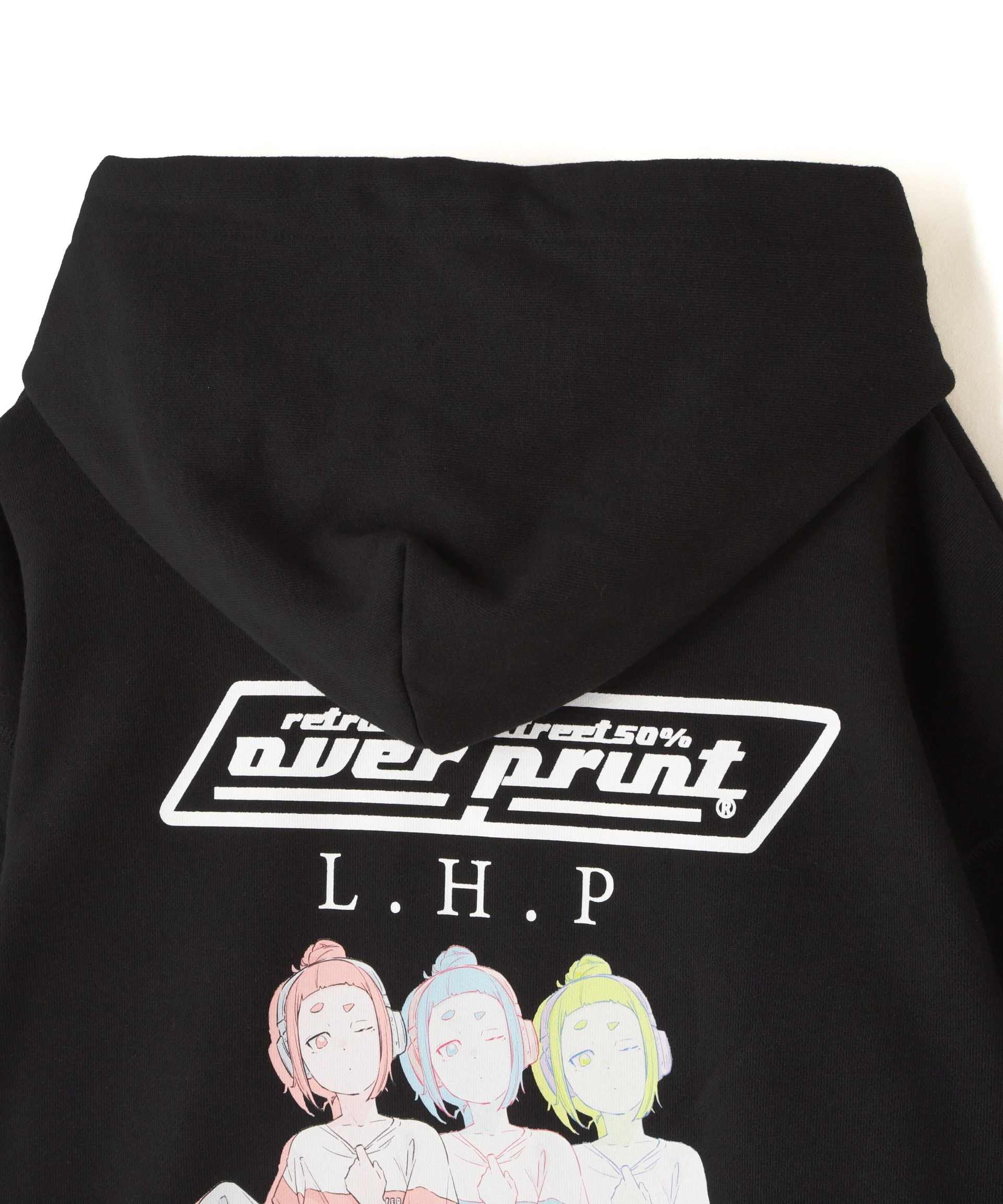 ovepint/オーバープリント/Deley Hoodie ブラック