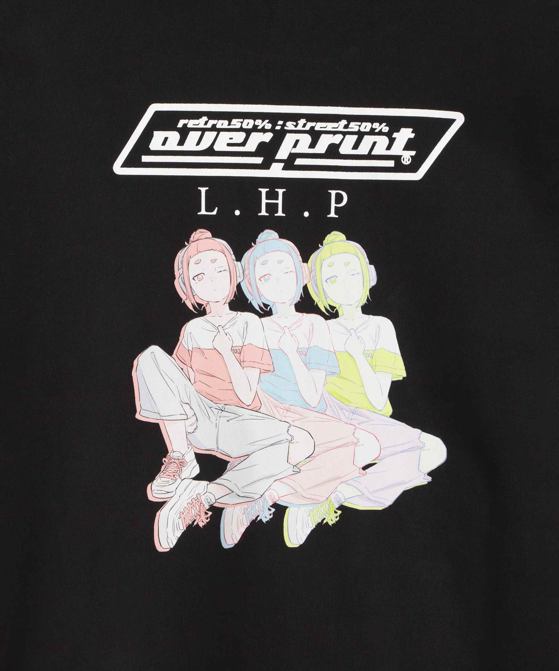 ovepint/オーバープリント/Deley Hoodie ブラック
