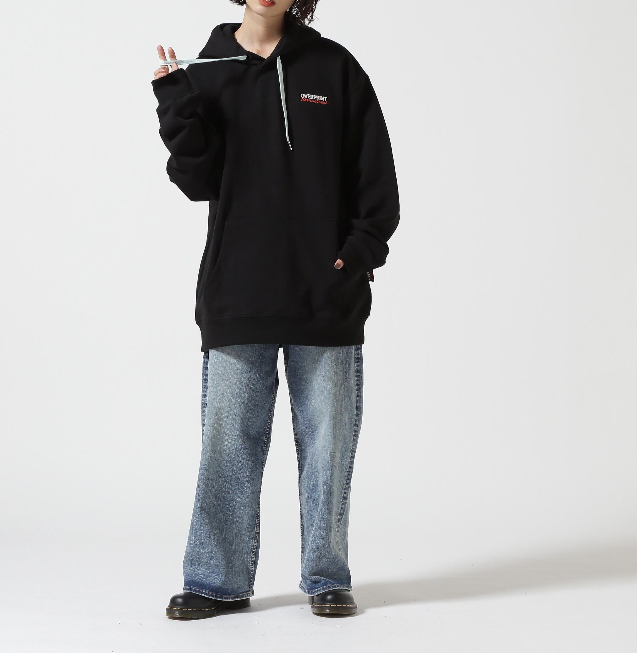 ovepint/オーバープリント/Deley Hoodie ブラック