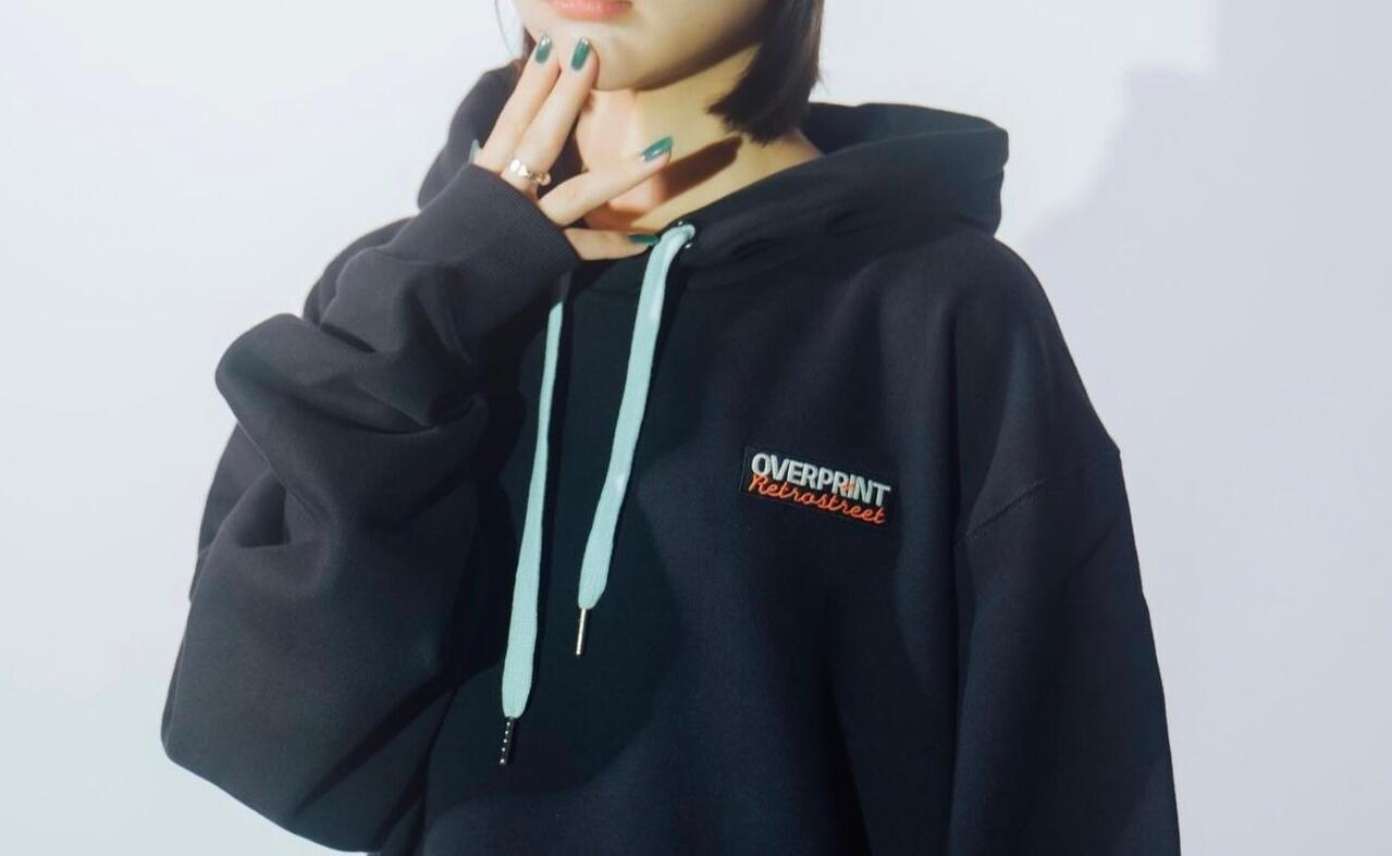 ovepint/オーバープリント/Deley Hoodie ブラック