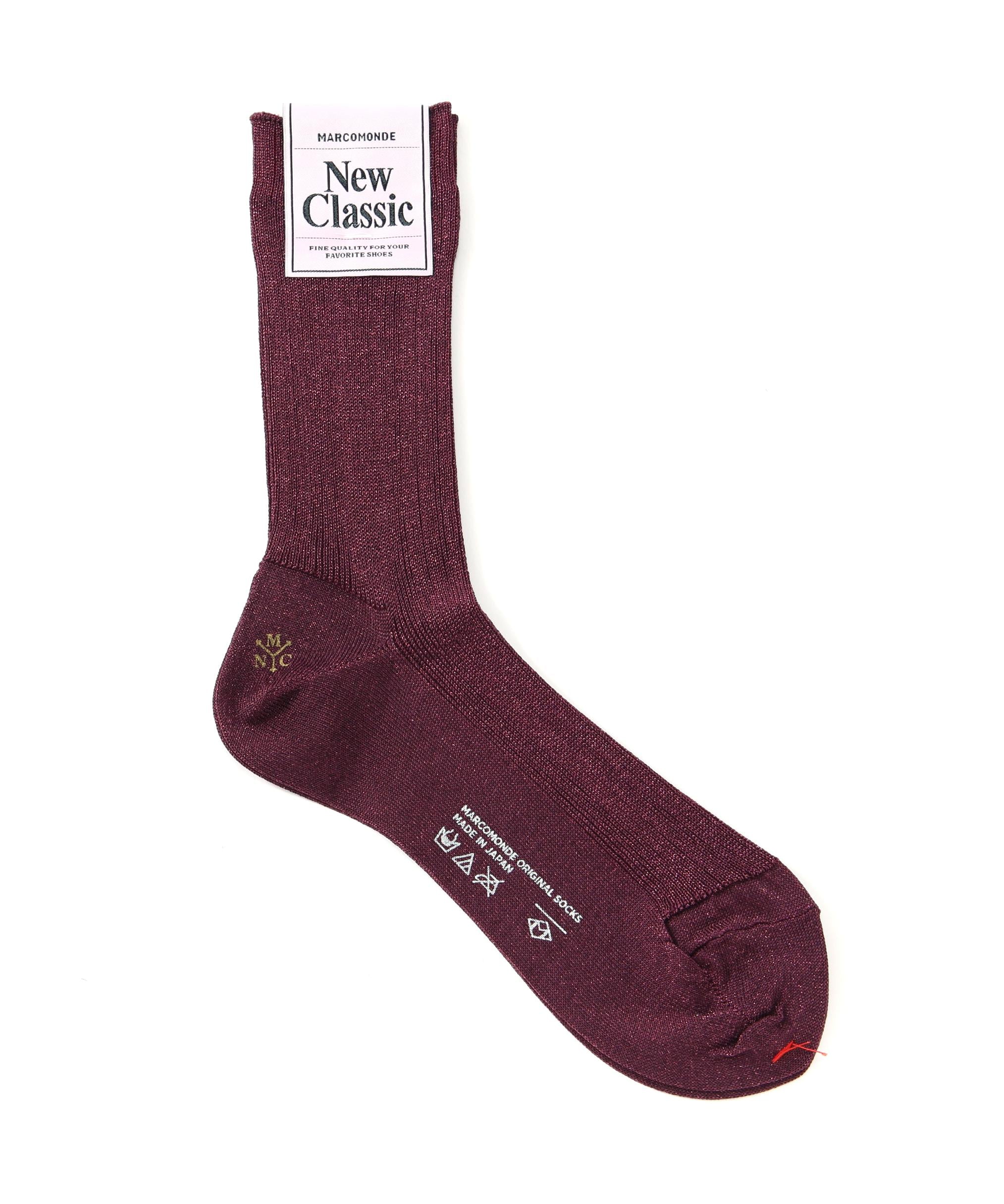 MA>COMONDE（マルコモンド）glitte ied socks 20 ダークレッド4