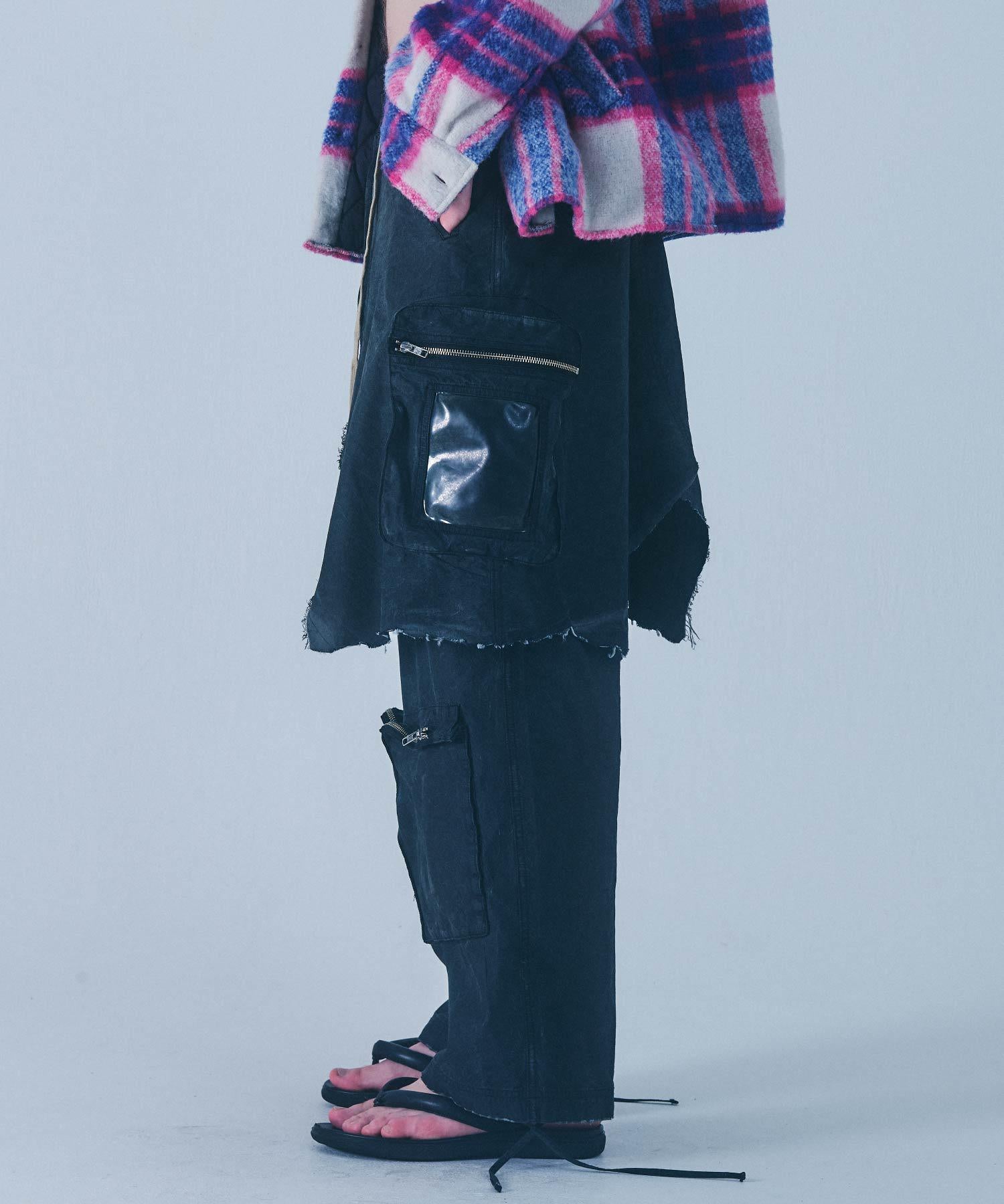 FR(13)NDS/フレンズ/Fake Layered Cargo Pants ブラック