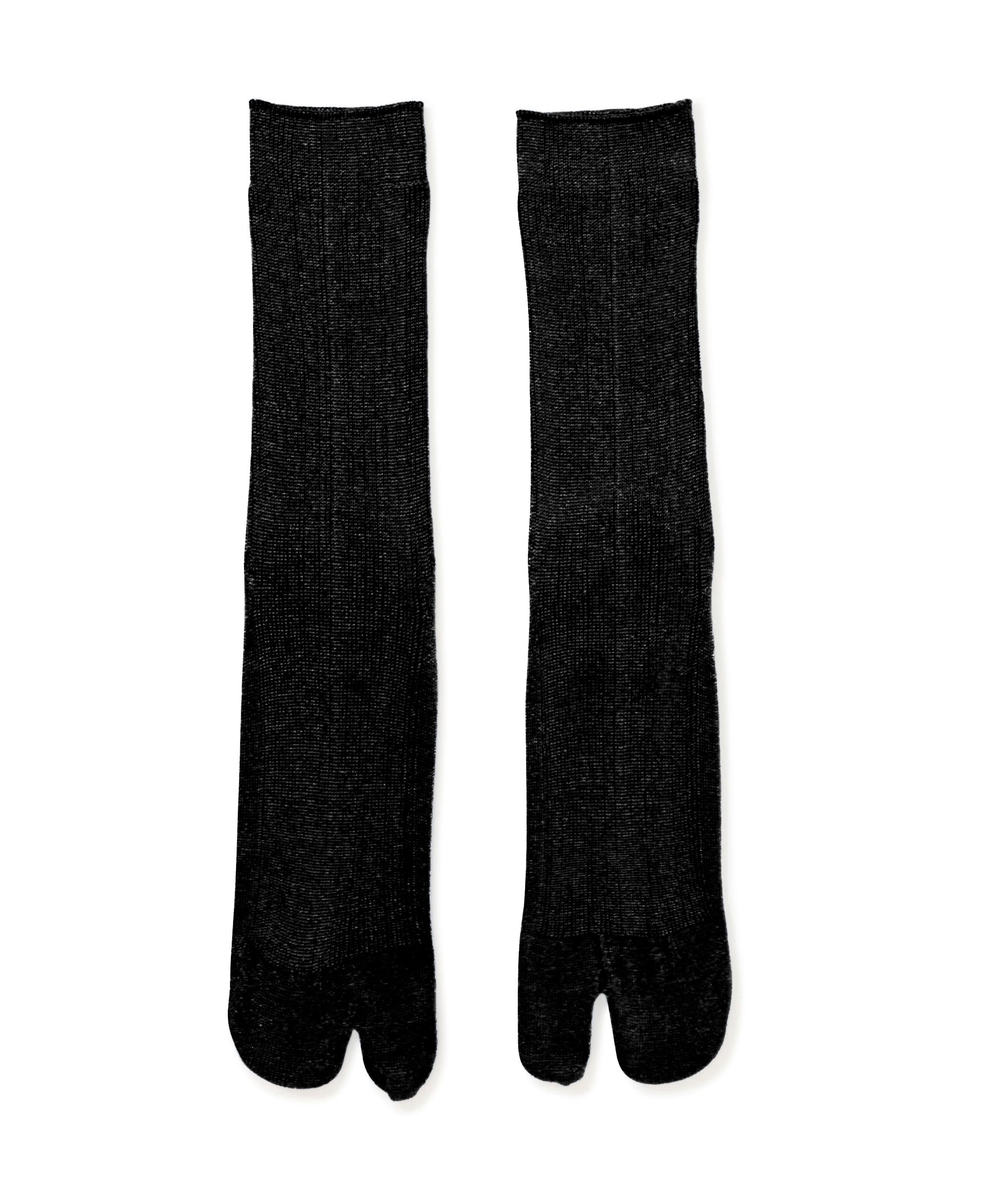 MA>COMONDE（マルコモンド）glitte tai socks 20/タビソックス ブラック