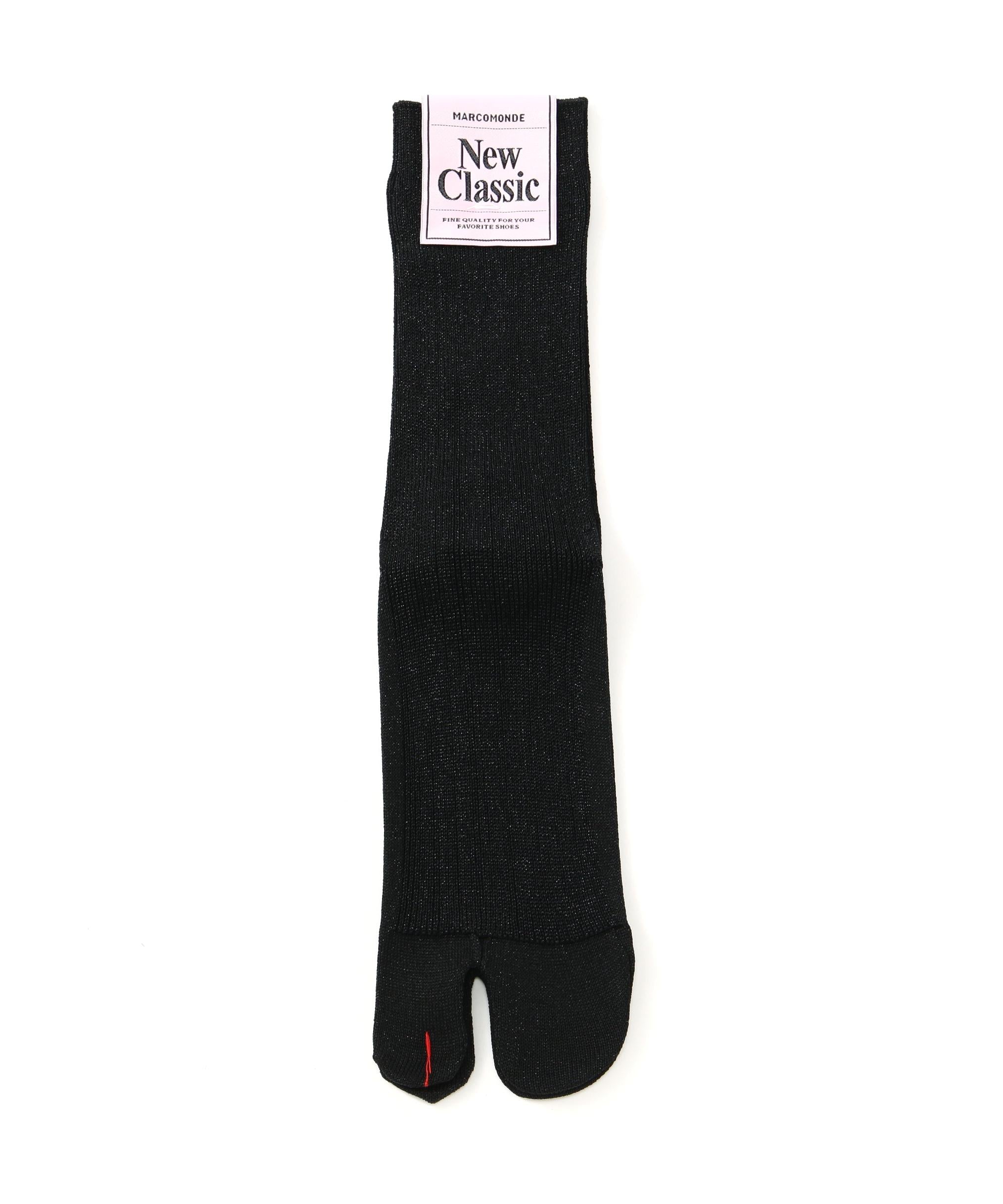 MA>COMONDE（マルコモンド）glitte tai socks 20/タビソックス ブラック