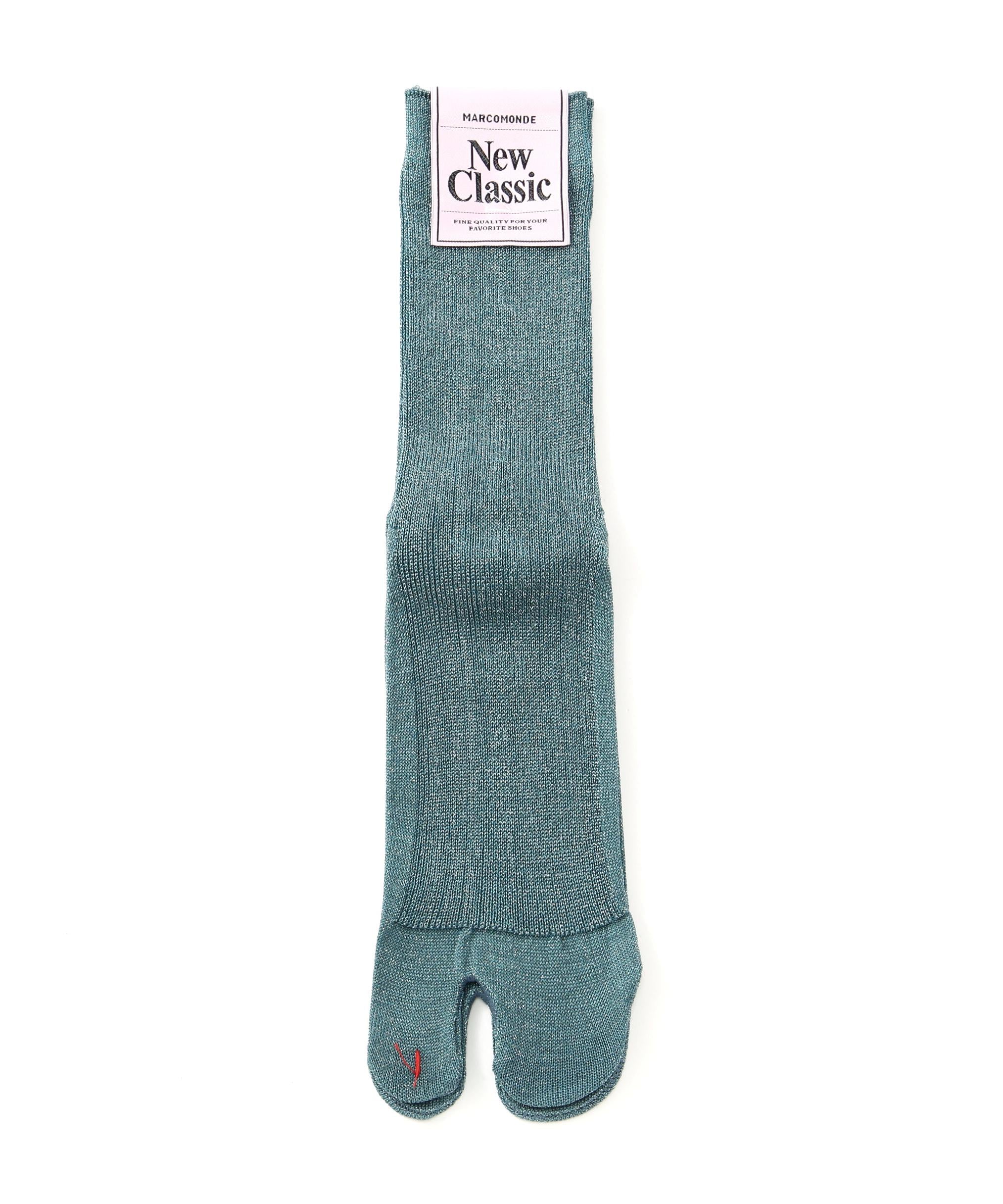 MA>COMONDE（マルコモンド）glitte tai socks 20/タビソックス グリーン