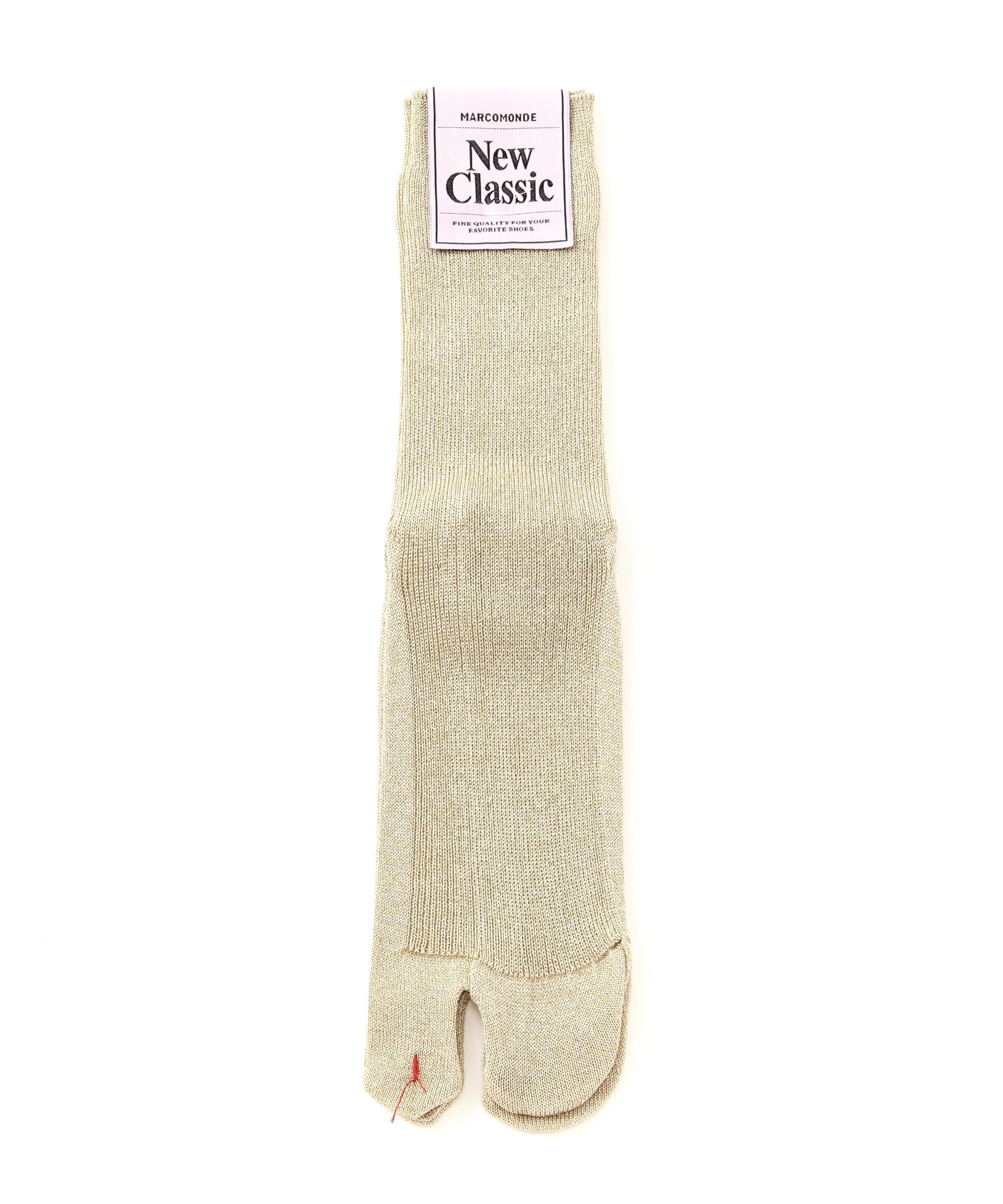 MA>COMONDE（マルコモンド）glitte tai socks 20/タビソックス ゴールド