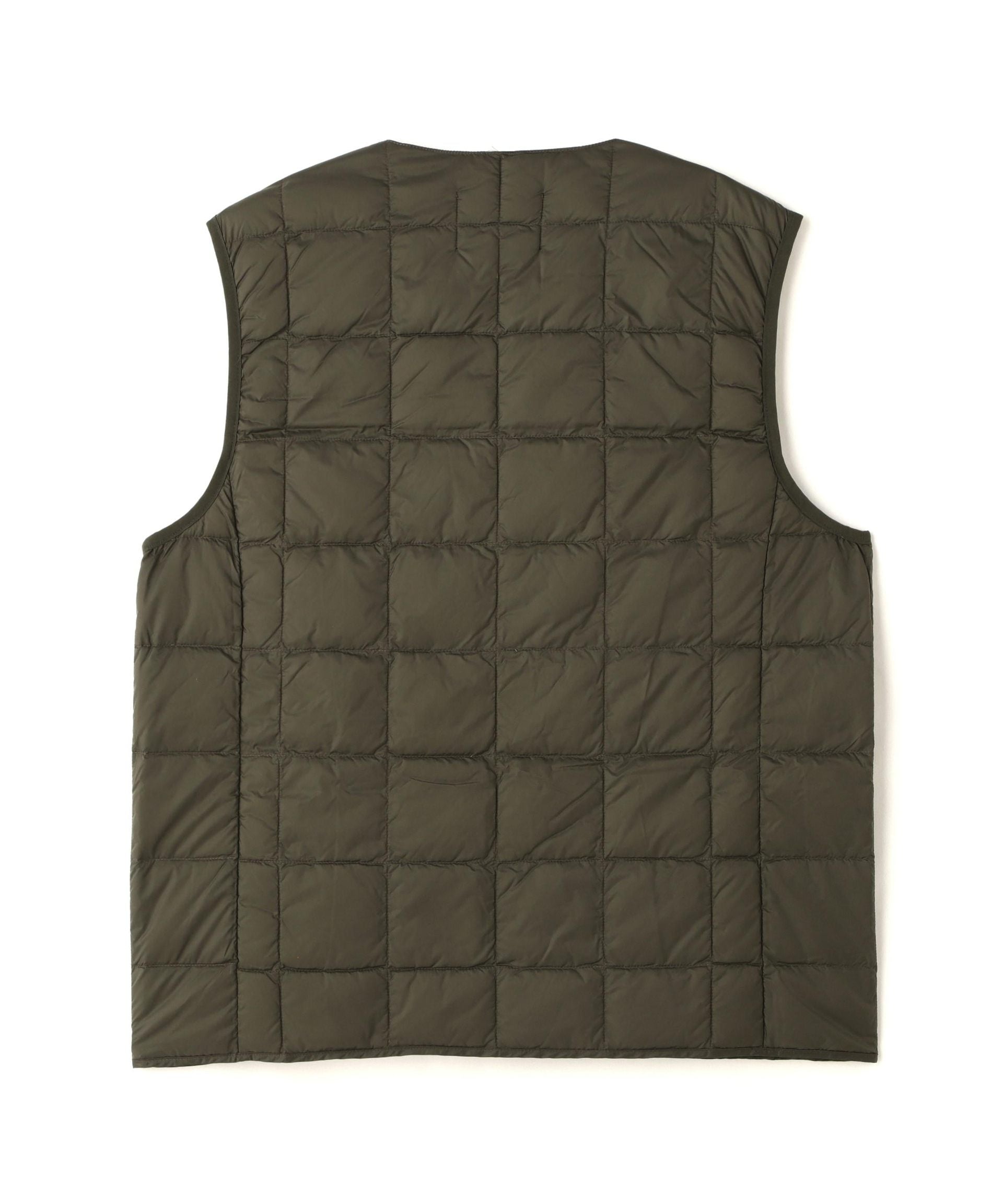 TAION/タイオン/V NECK RUTTON DOWN VEST ダークオリーブ3