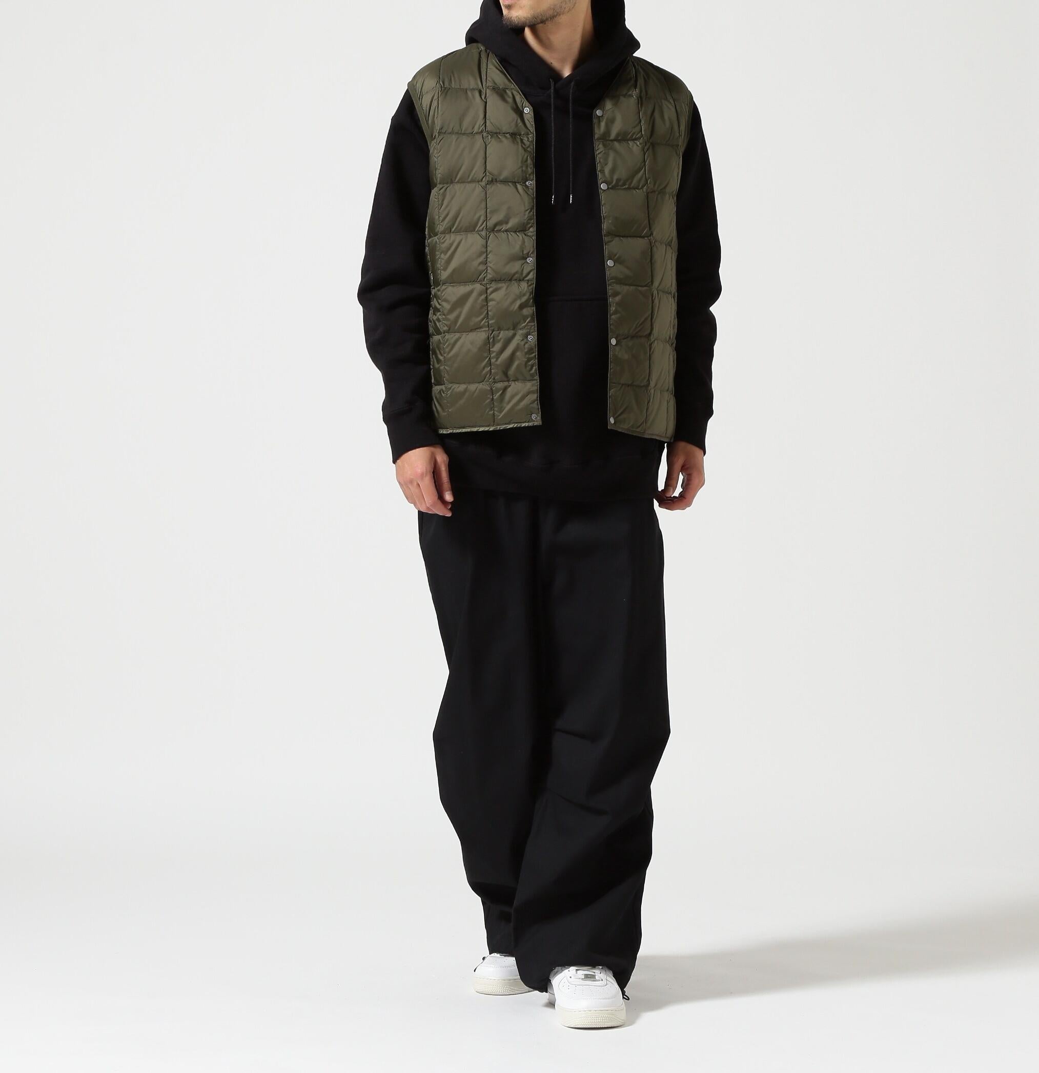 TAION/タイオン/V NECK RUTTON DOWN VEST ダークオリーブ3