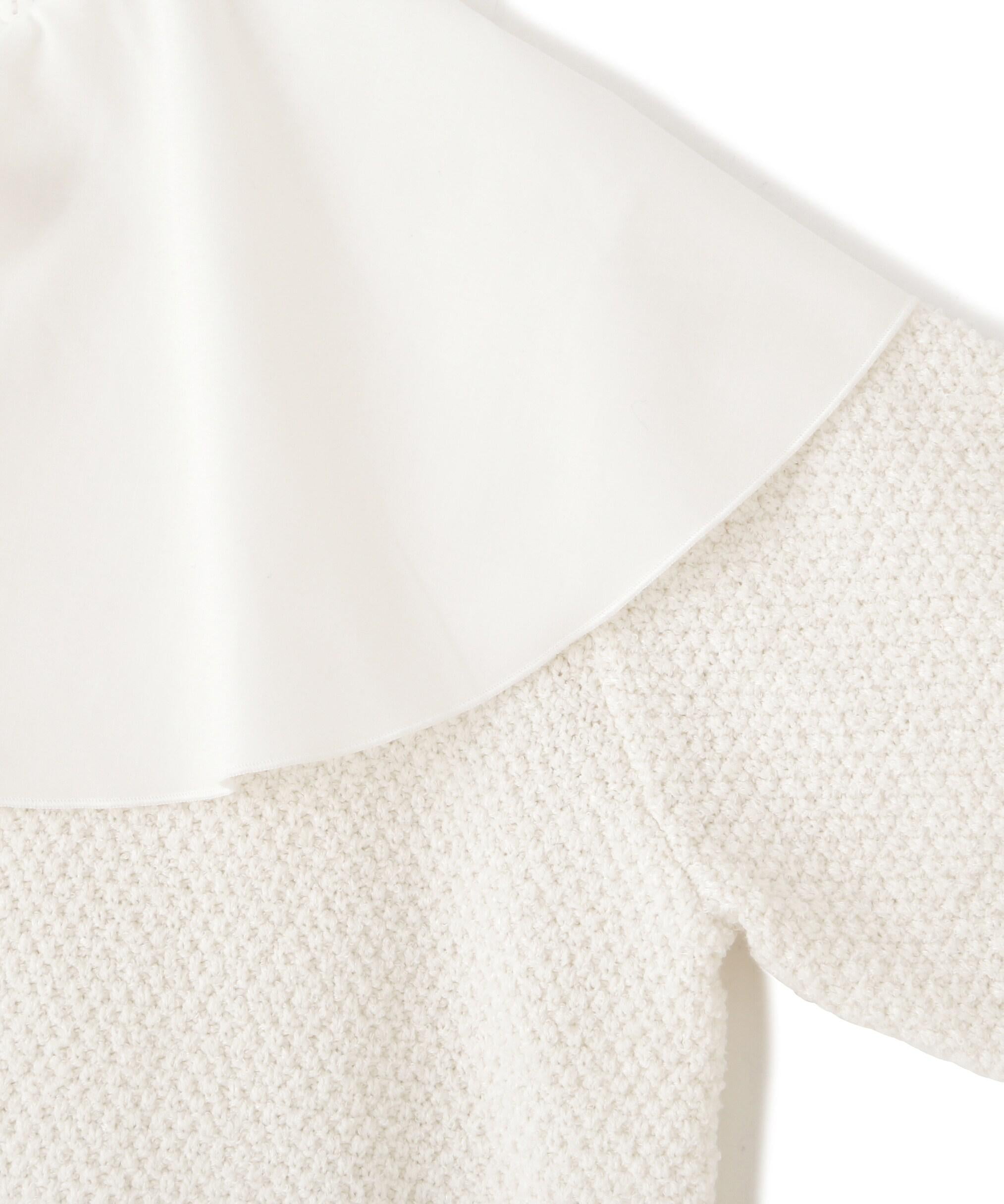 エリツキツイードニットカーディガン エクリュ1