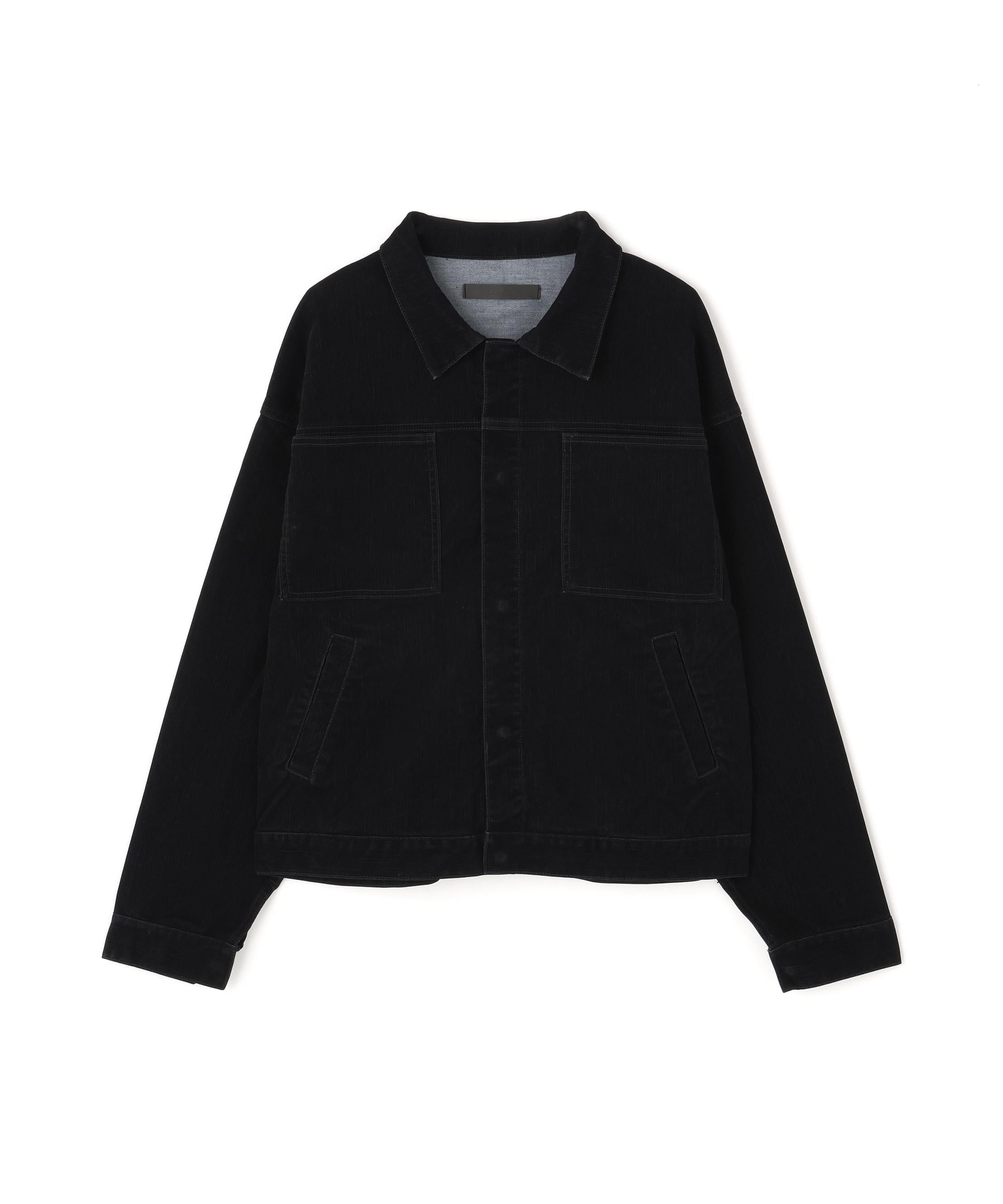 DankeSchon/ダンケシェーン/FLOCKY DENIM SHO>T JACKET ブラック