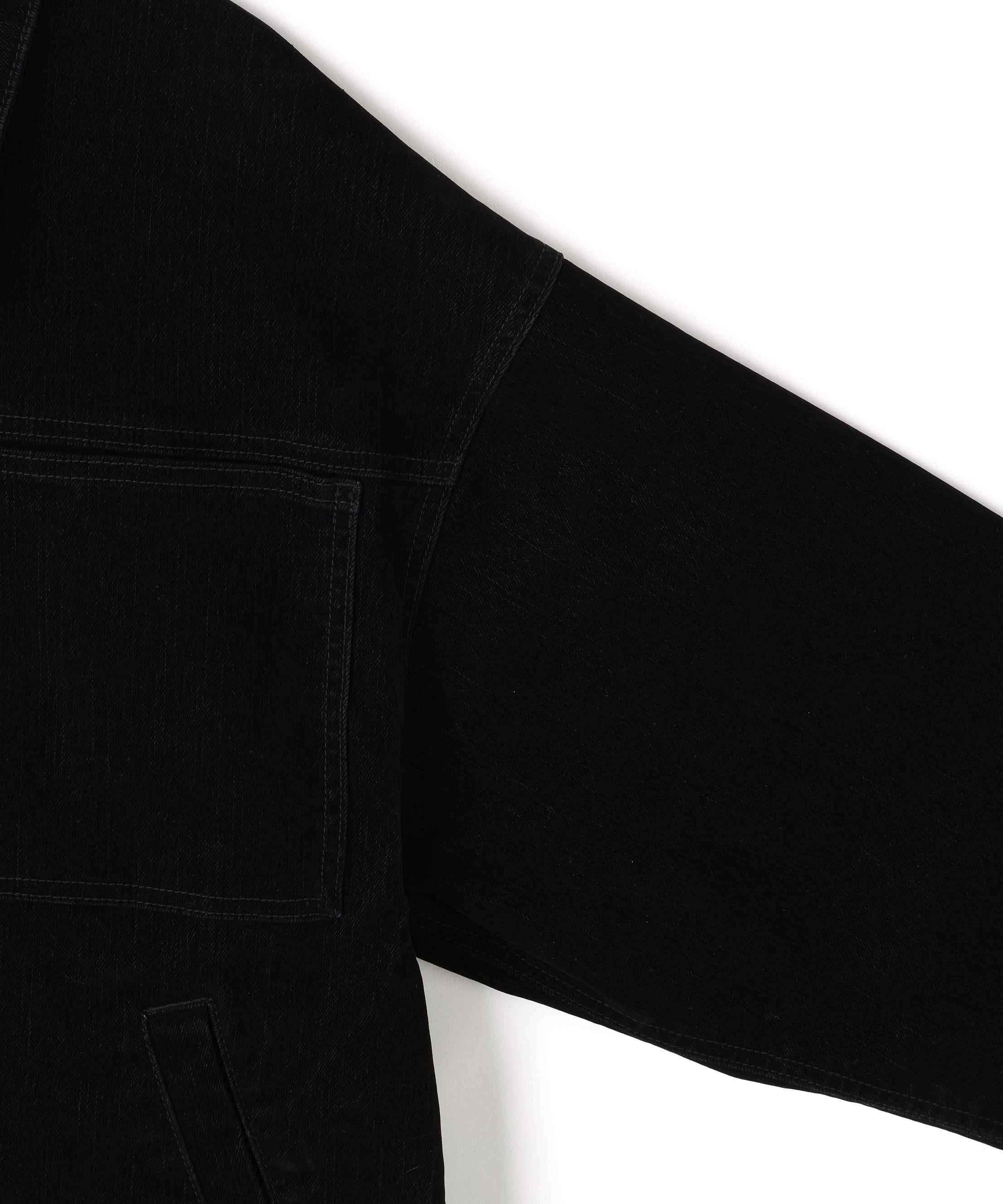 DankeSchon/ダンケシェーン/FLOCKY DENIM SHO>T JACKET ブラック