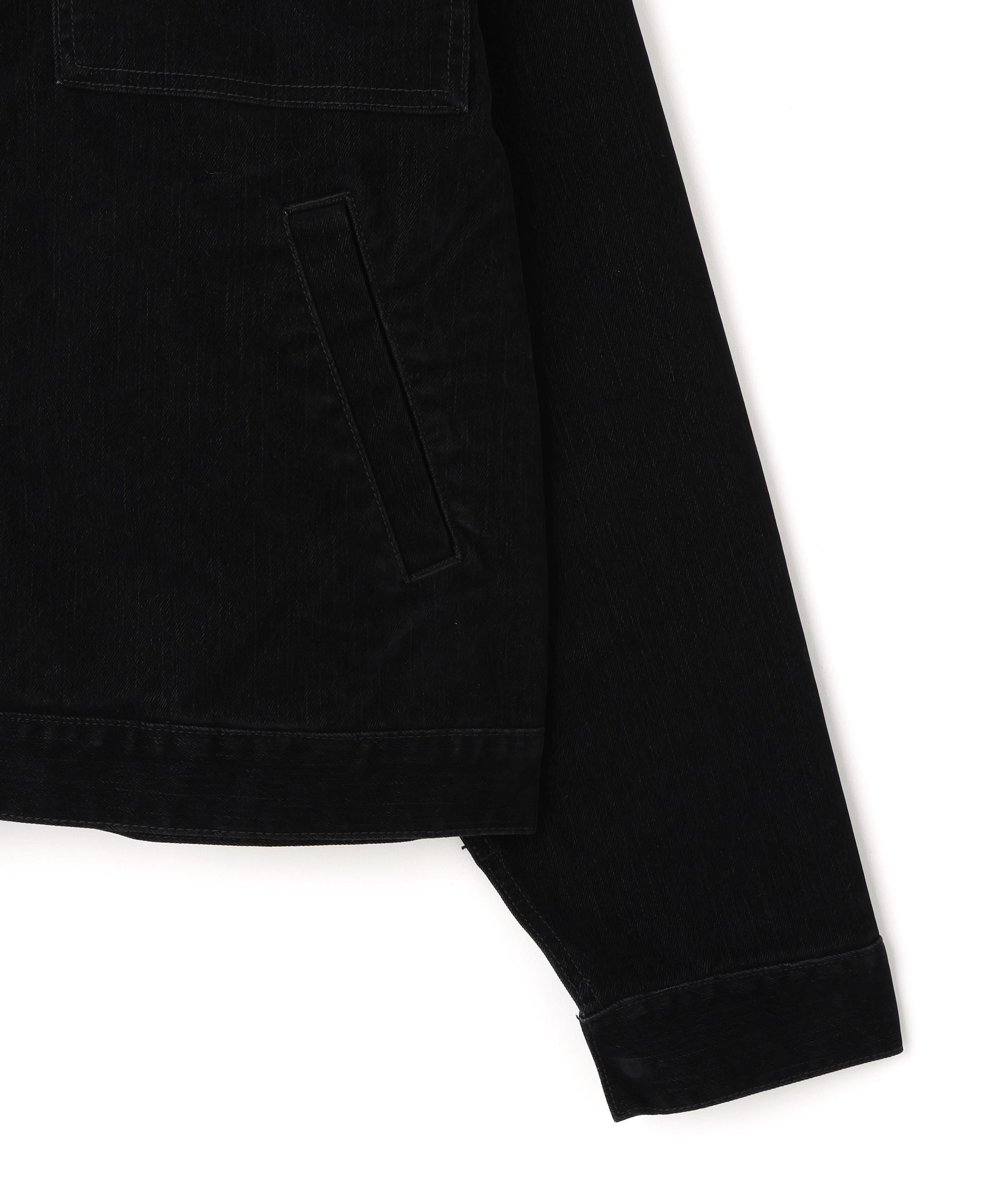 DankeSchon/ダンケシェーン/FLOCKY DENIM SHO>T JACKET ブラック