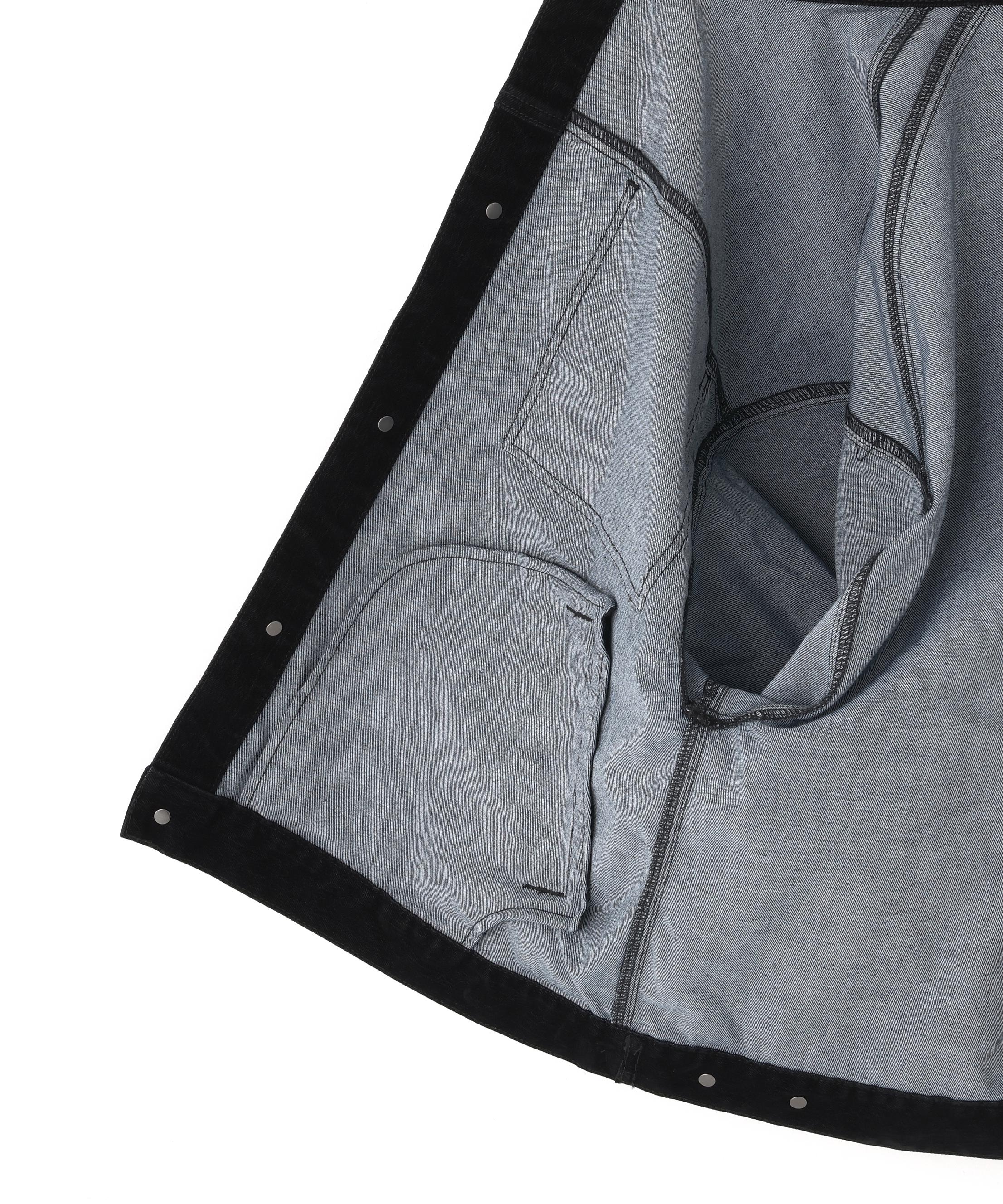 DankeSchon/ダンケシェーン/FLOCKY DENIM SHO>T JACKET ブラック