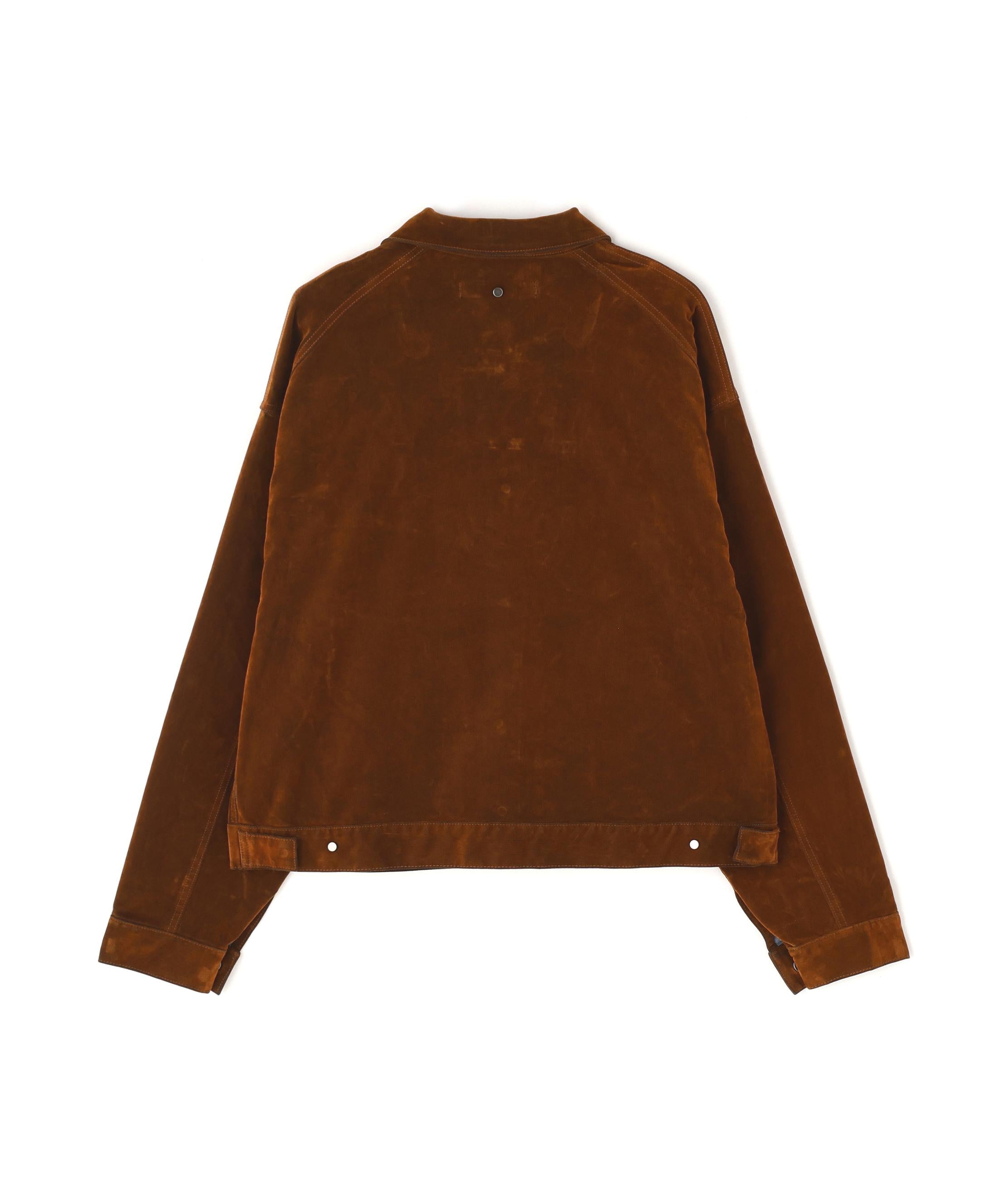 DankeSchon/ダンケシェーン/FLOCKY DENIM SHO>T JACKET ブラウン