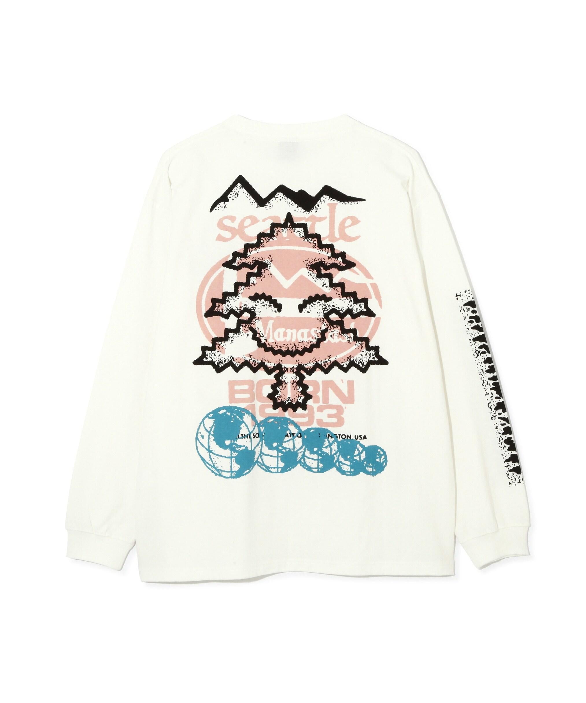 MANASTASH/マナスタッシュ/ >E:CTN L/S TEE T>EE/ロンTツリー ホワイト