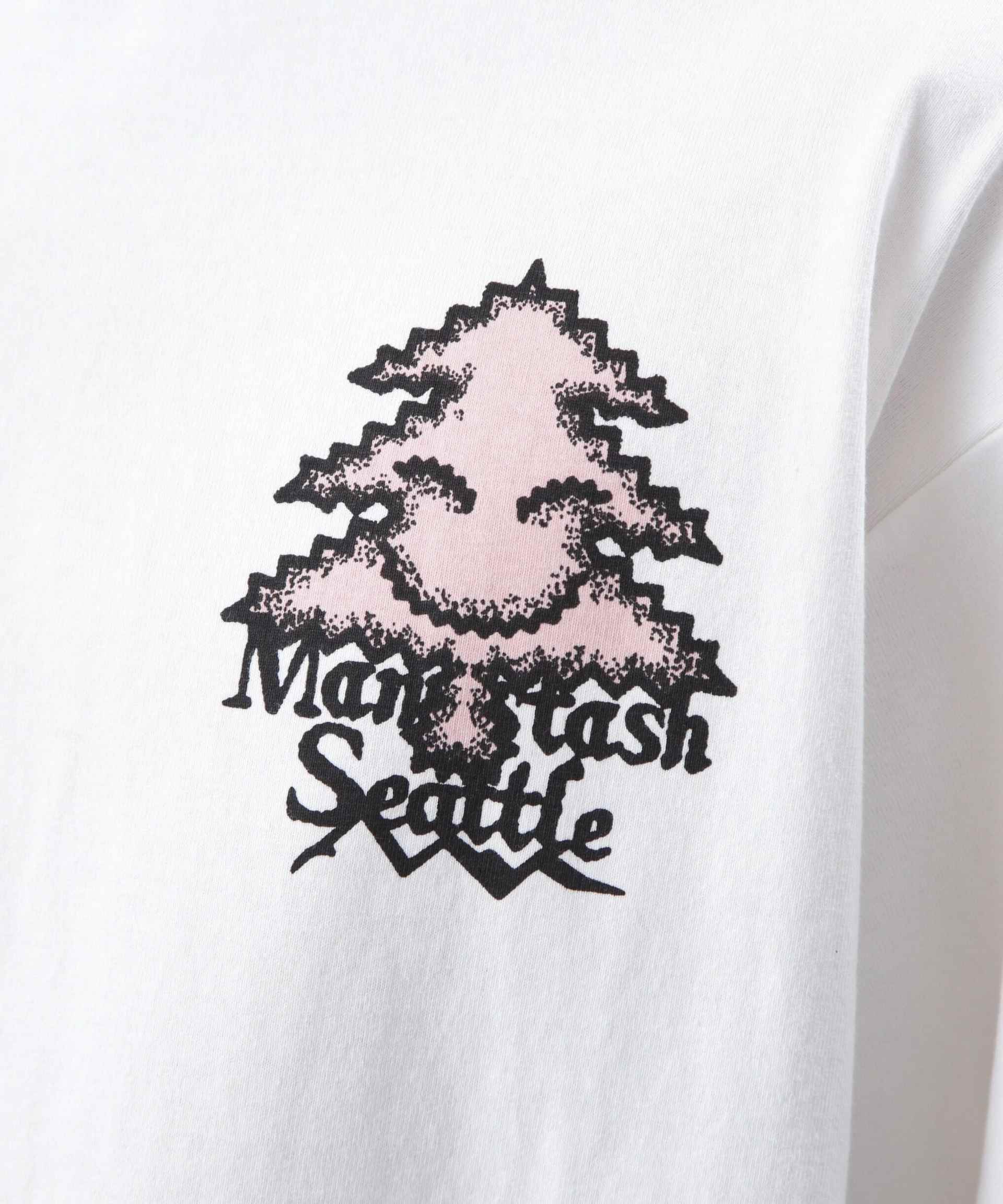 MANASTASH/マナスタッシュ/ >E:CTN L/S TEE T>EE/ロンTツリー ホワイト