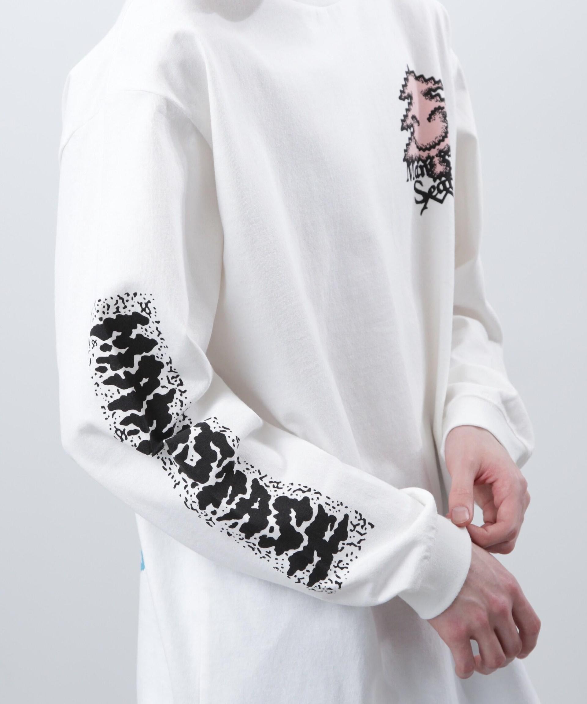 MANASTASH/マナスタッシュ/ >E:CTN L/S TEE T>EE/ロンTツリー ホワイト