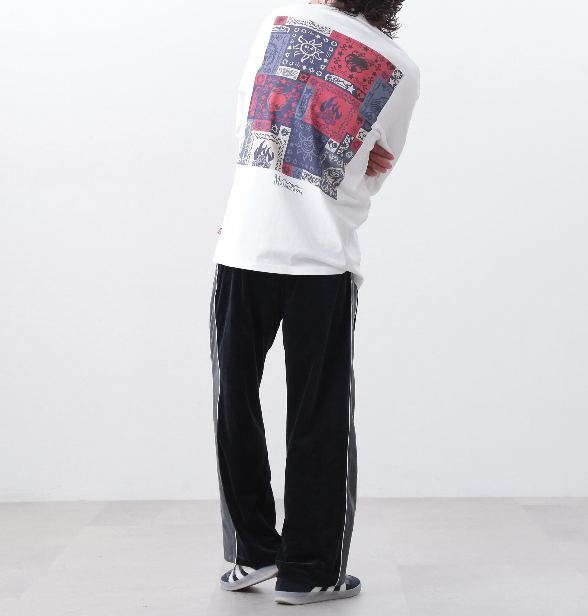 MANASTASH/マナスタッシュ/RE:CTN L/S TEE BANDANA ホワイト