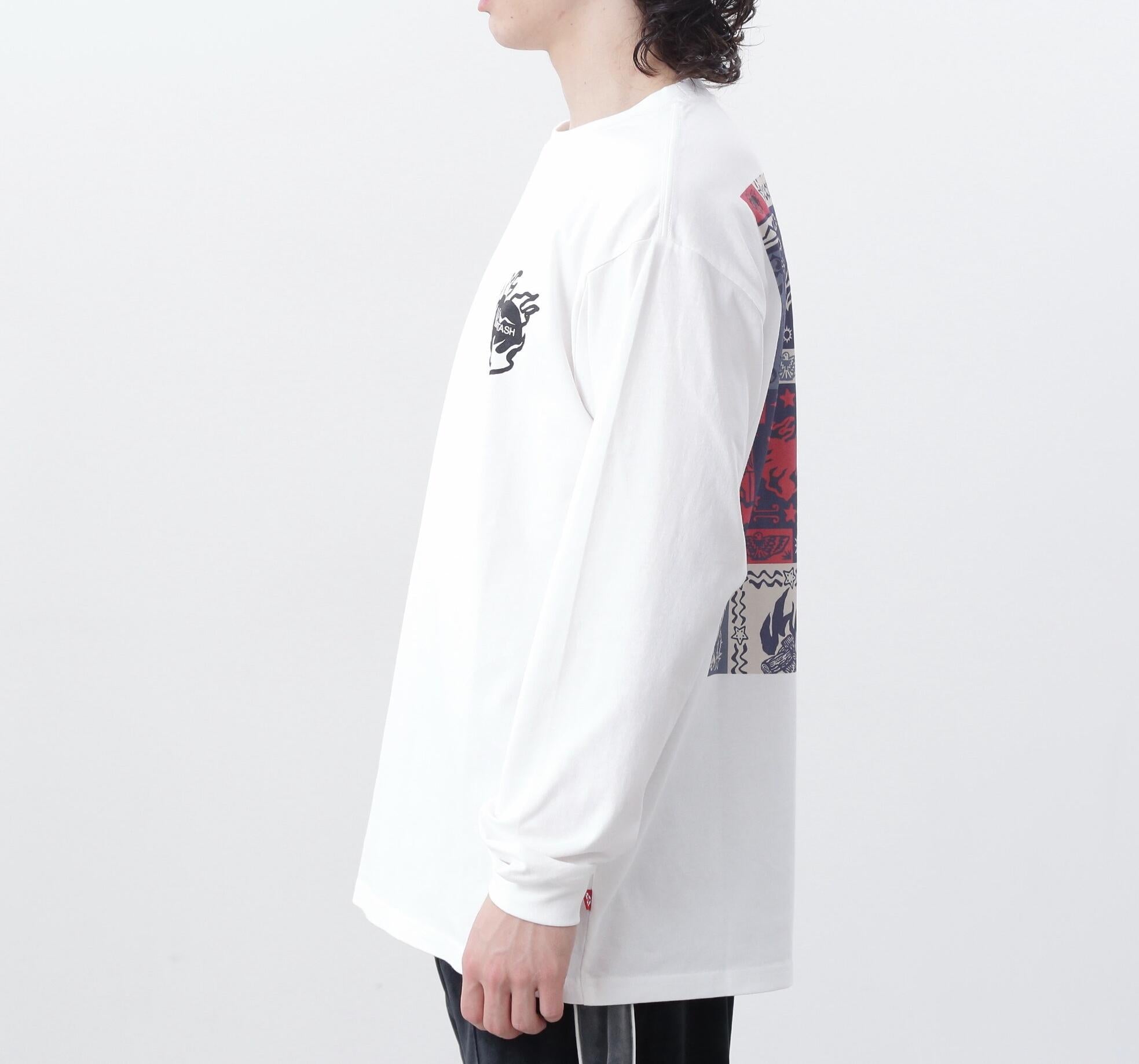 MANASTASH/マナスタッシュ/RE:CTN L/S TEE BANDANA ホワイト