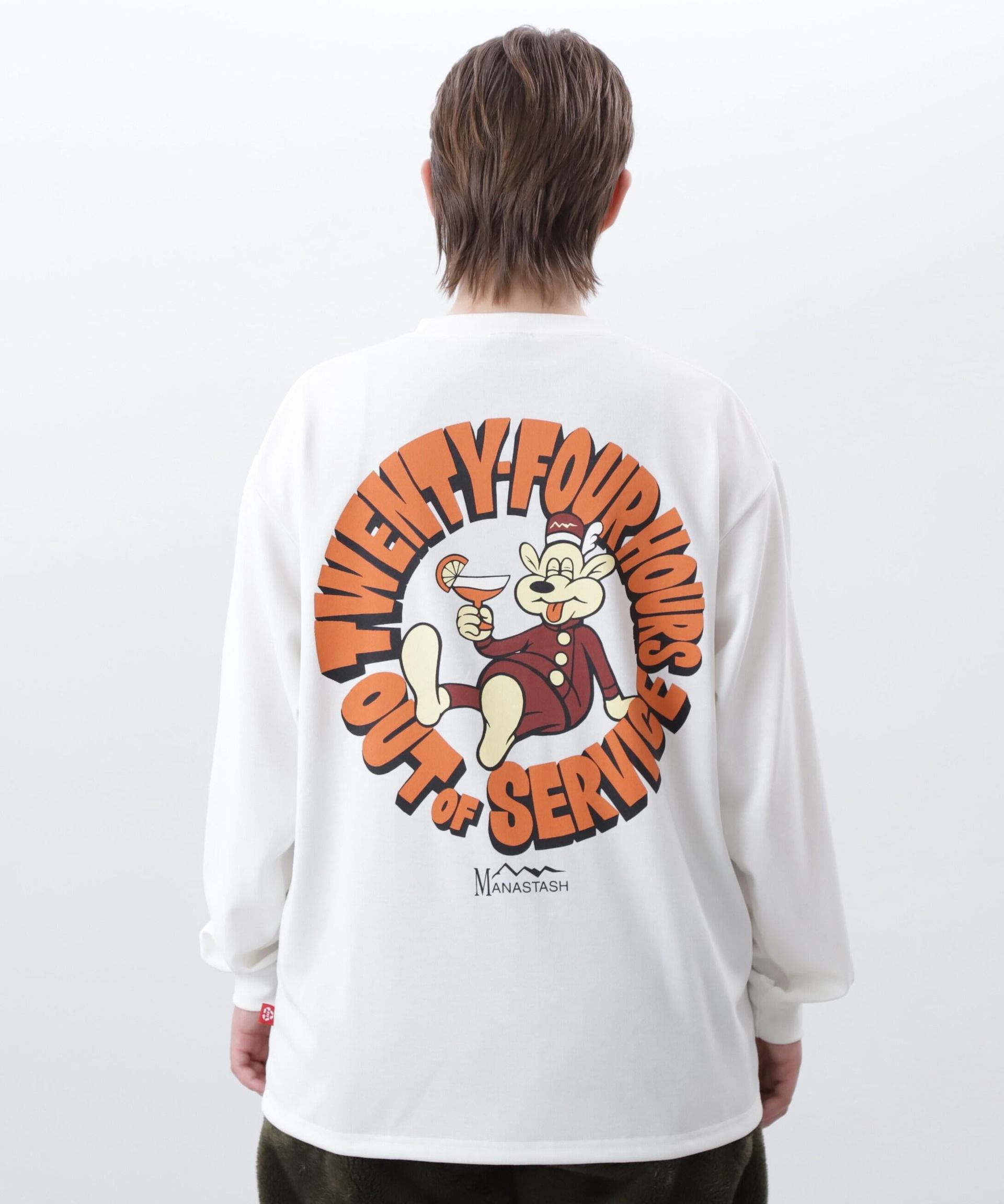 MANASTASH/マナスタッシュ/>E:POLY  L/S TEE 24H>S ホワイト