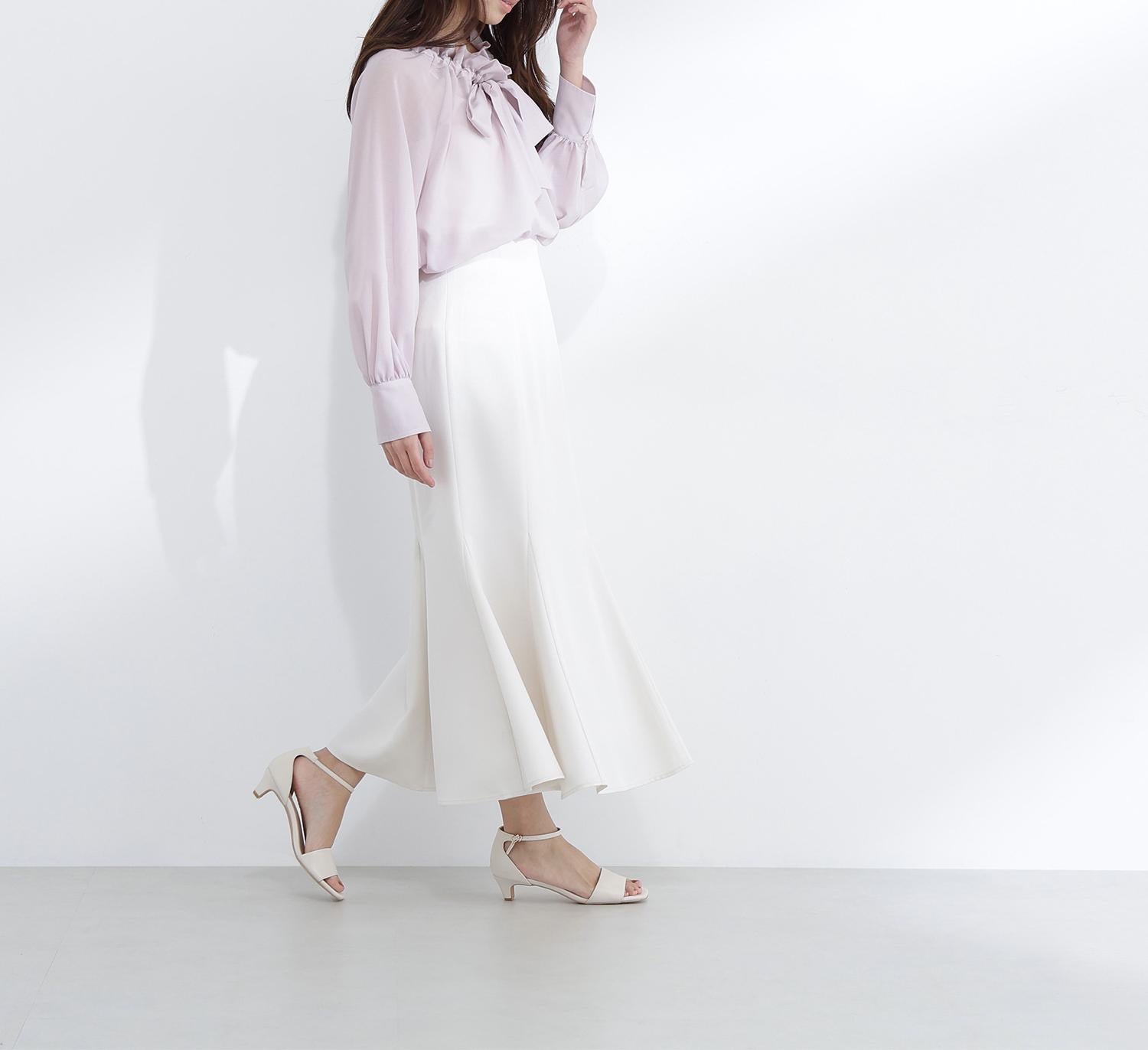 2wayシアーボウタイブラウス ニュアンスピンク