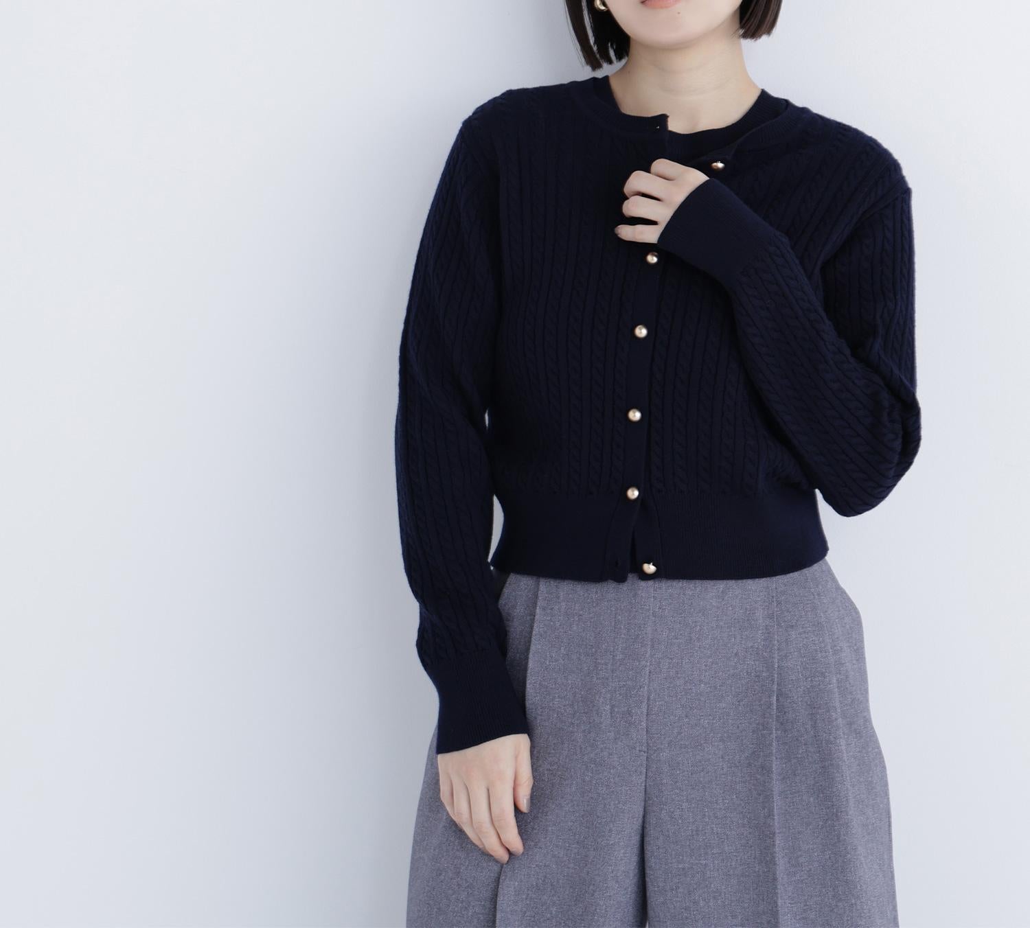 ＜CLASSY.12月号 お仕事名品Award 2025＞「トップス賞」3シーズン無敵アンサンブル ネイビー