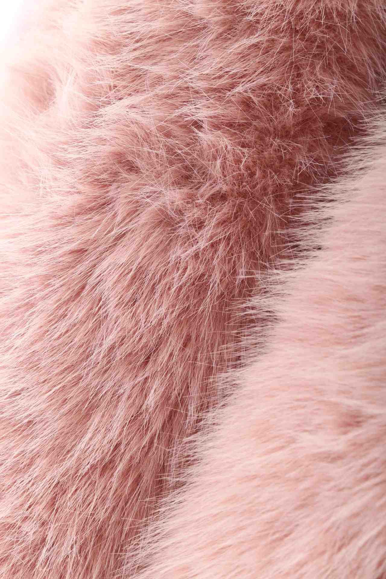 カシミヤ混ベルテッドコート ピンク