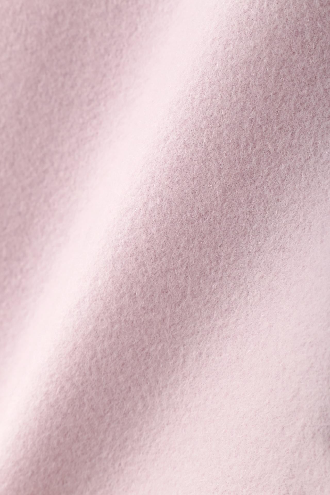 カシミヤ混ベルテッドコート ピンク