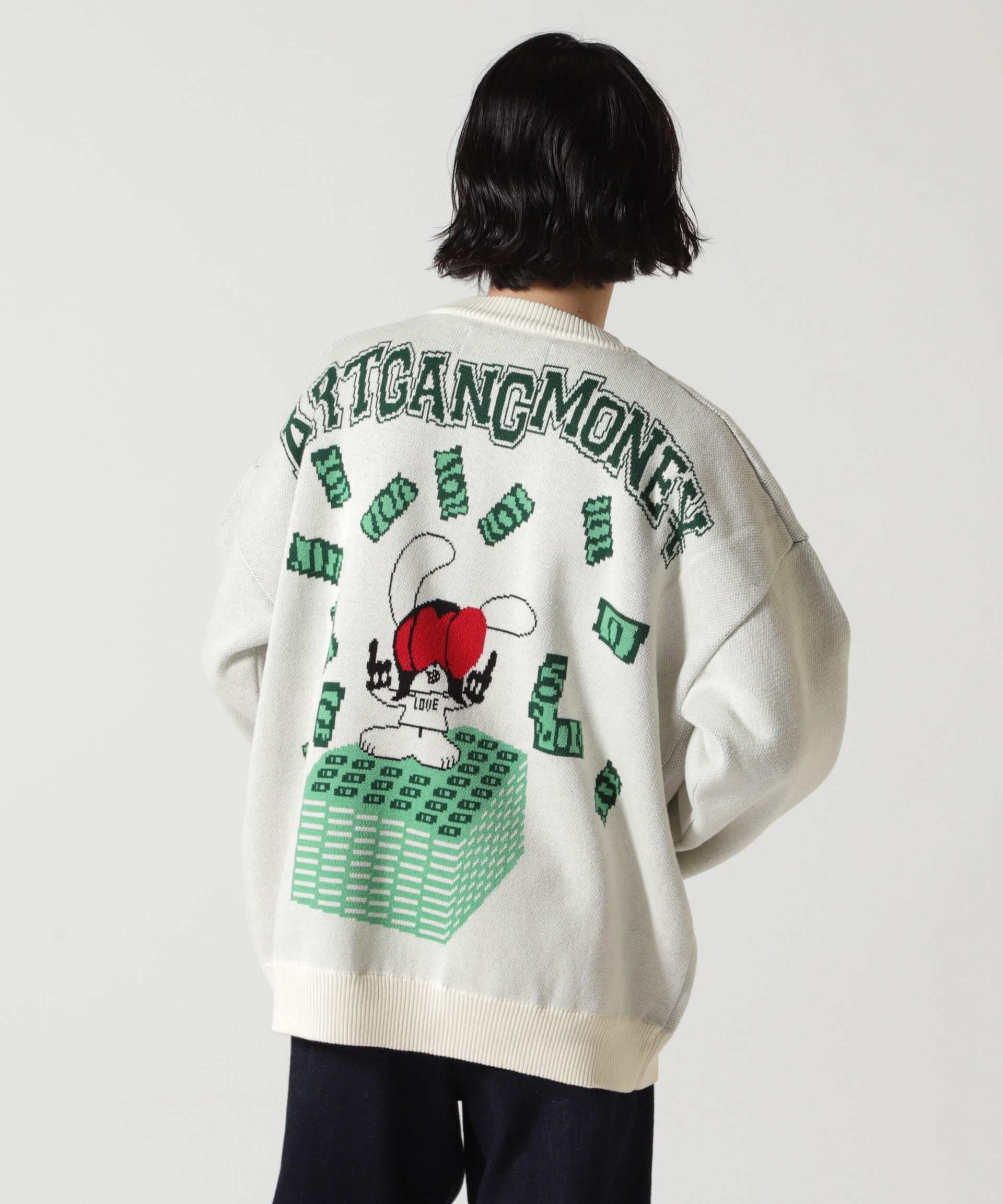SKOLOCT×WHITELAND/スコロクト×ホワイトランド/DOLLA> PULL KNIT アイボリー2