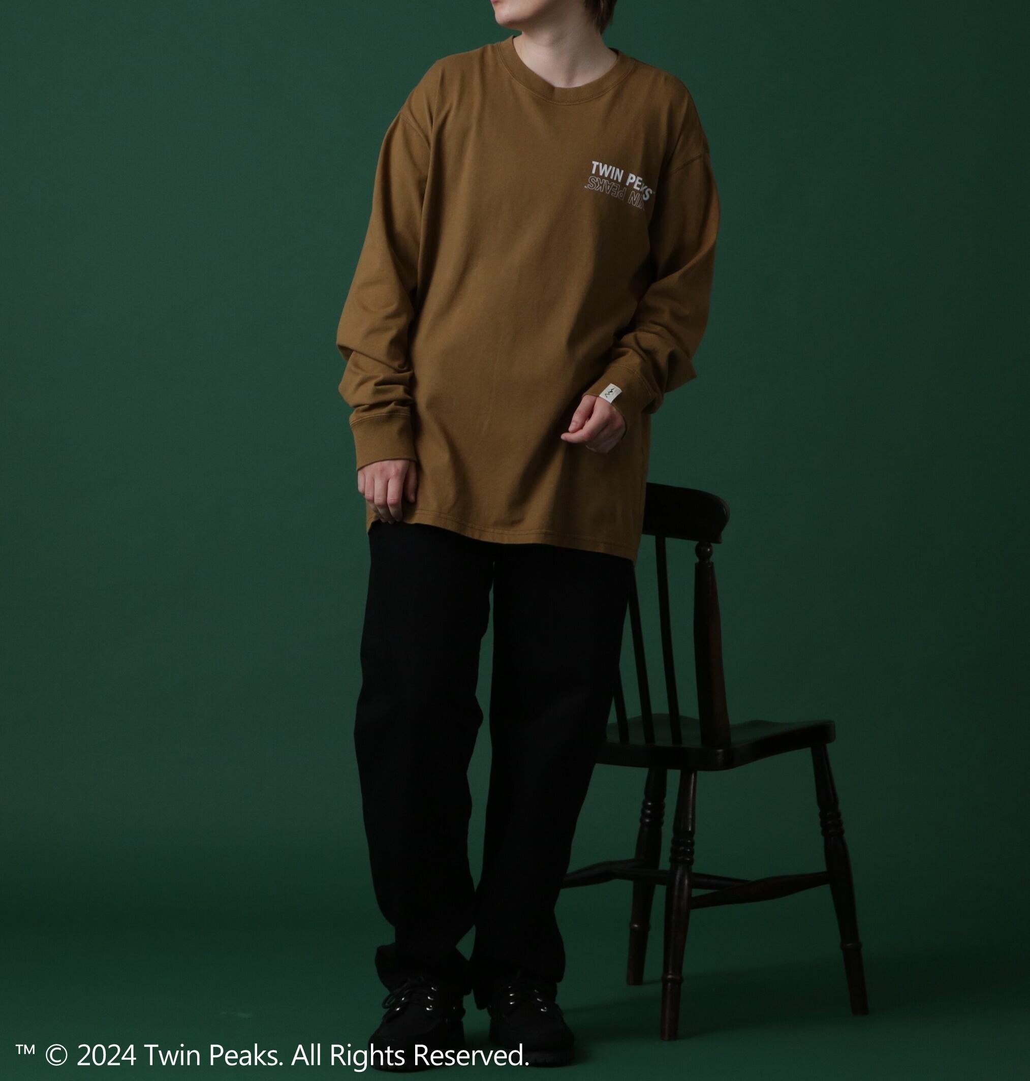 MANASTASH/マナスタッシュ/TWIN PEAKS L/S TEE 01 ブラウン