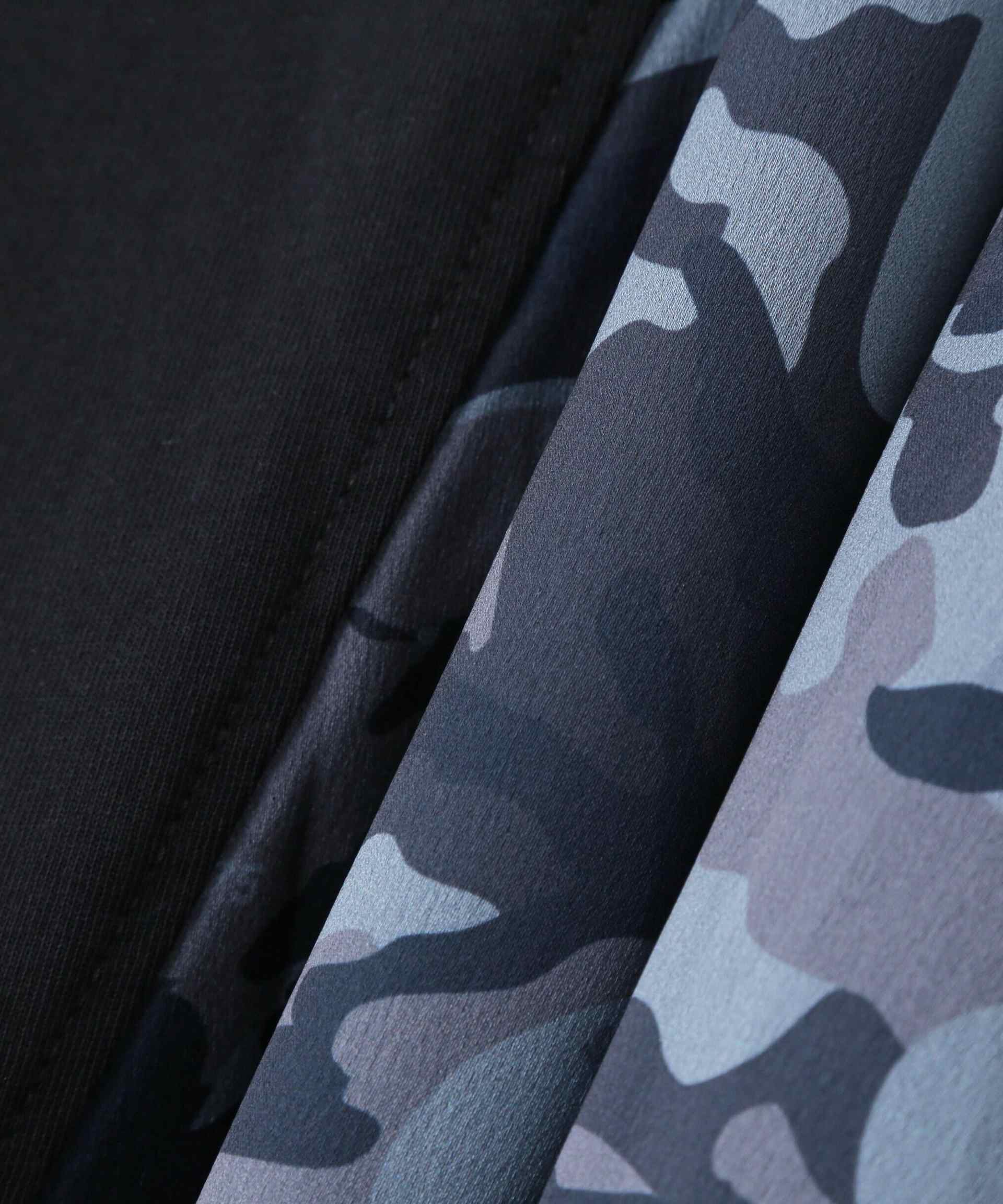 Back Flare Satin Camouflage Combi One Piece