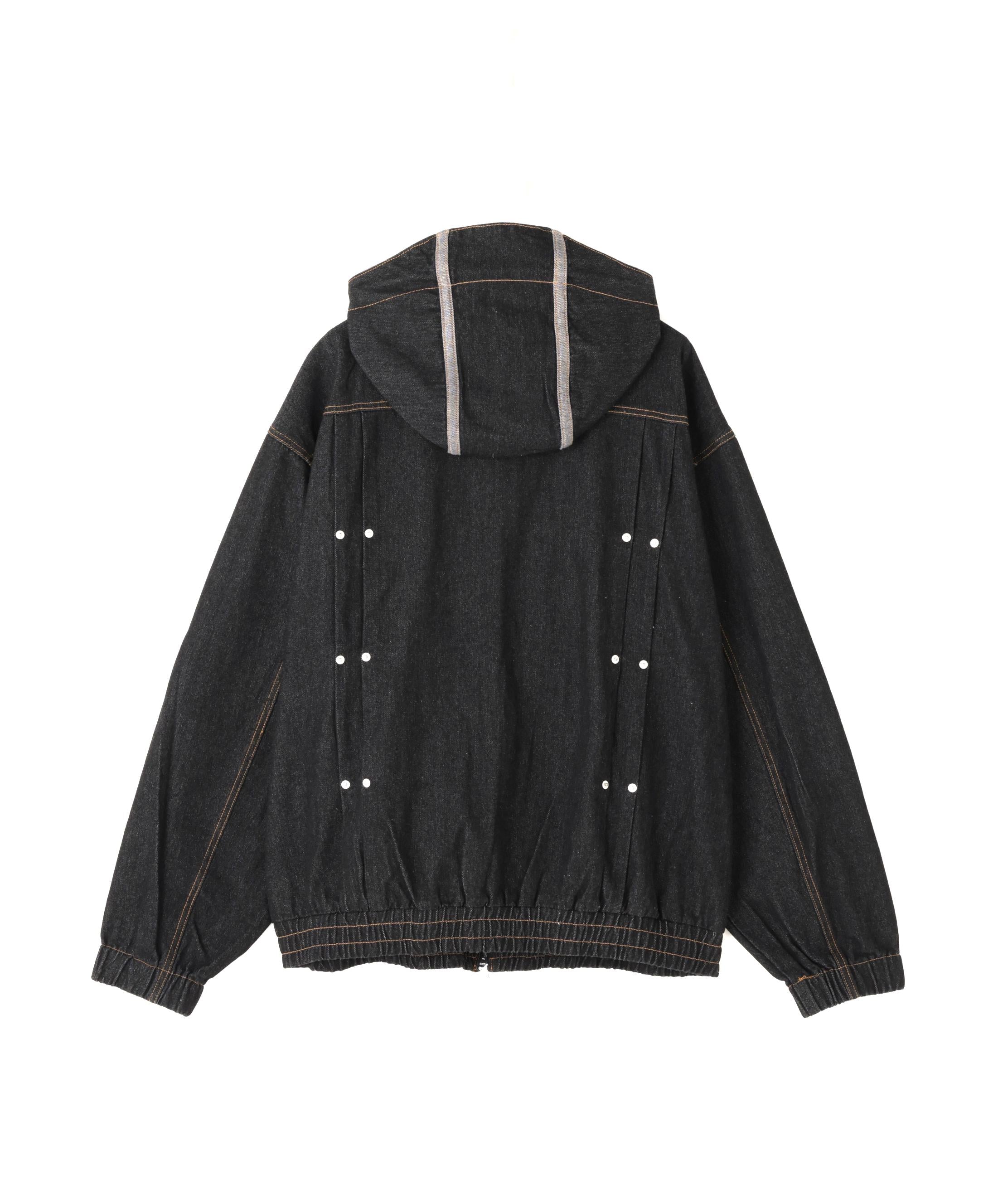 DankeSchon/ダンケシェーン/HOOD DENIM JACKET ブラック