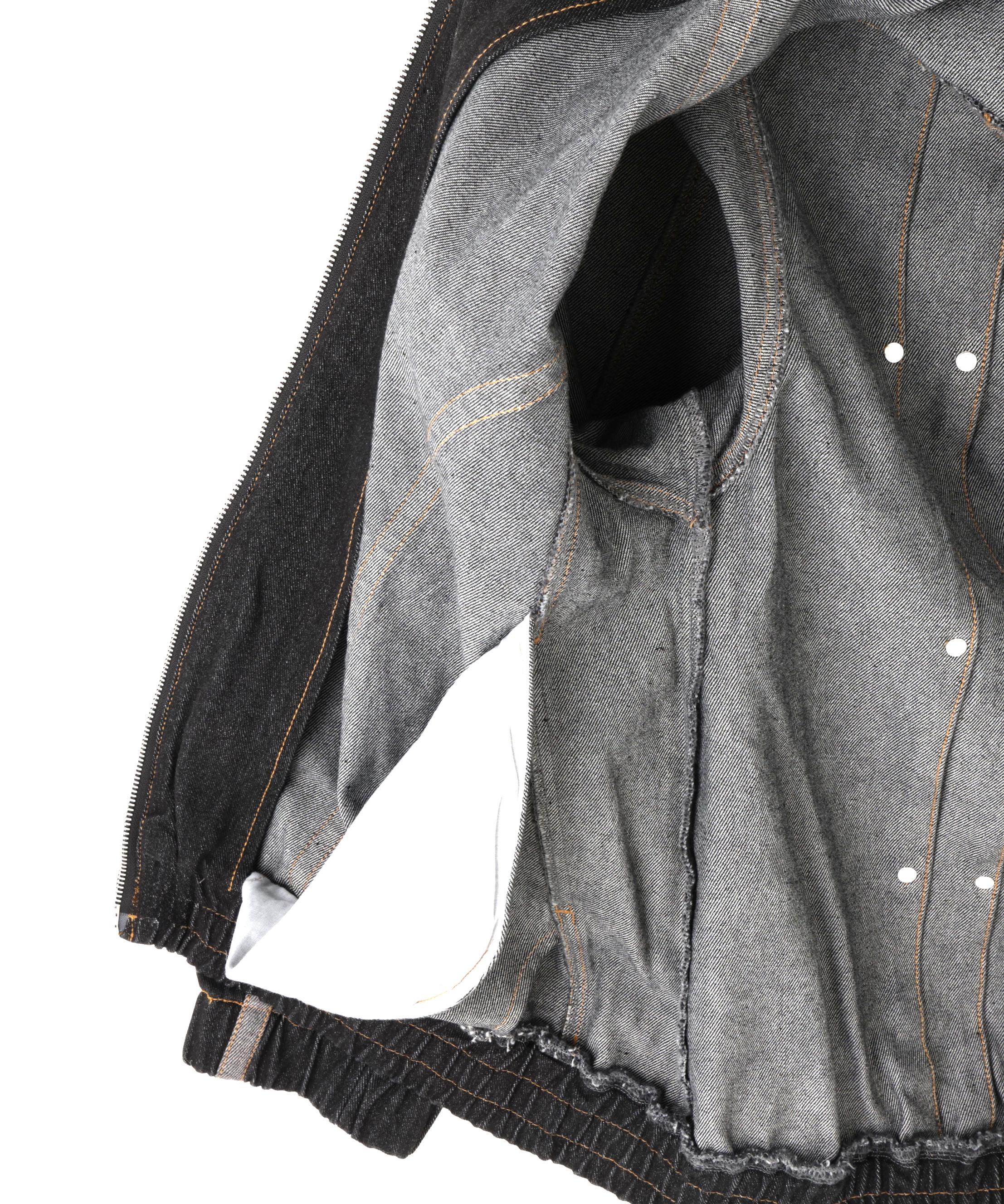 DankeSchon/ダンケシェーン/HOOD DENIM JACKET ブラック
