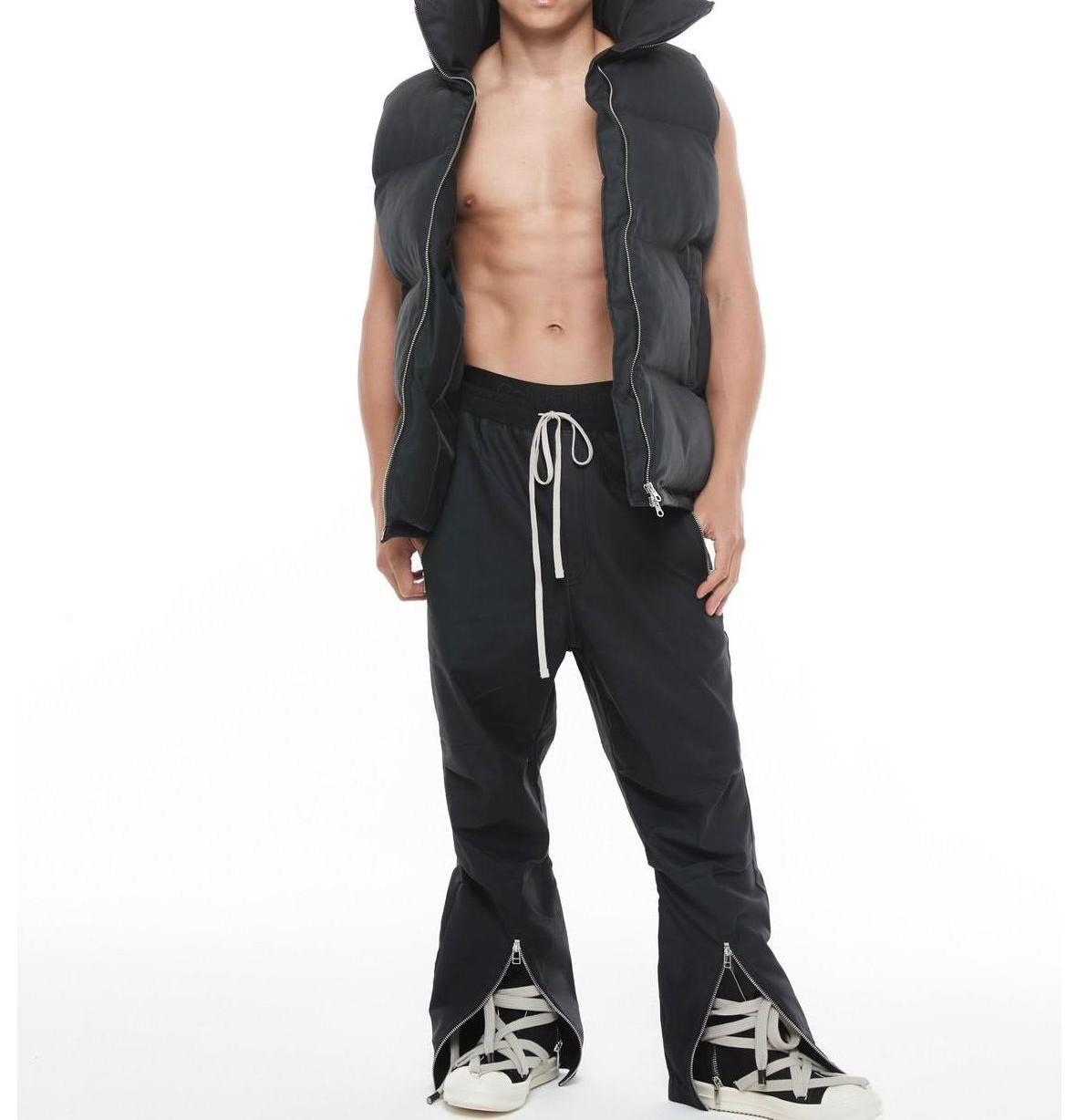 DankeSchon/ダンケシェーン/TC RLK F>ONTZIP PANTS/TCブラックフロントジップパンツ ブラック
