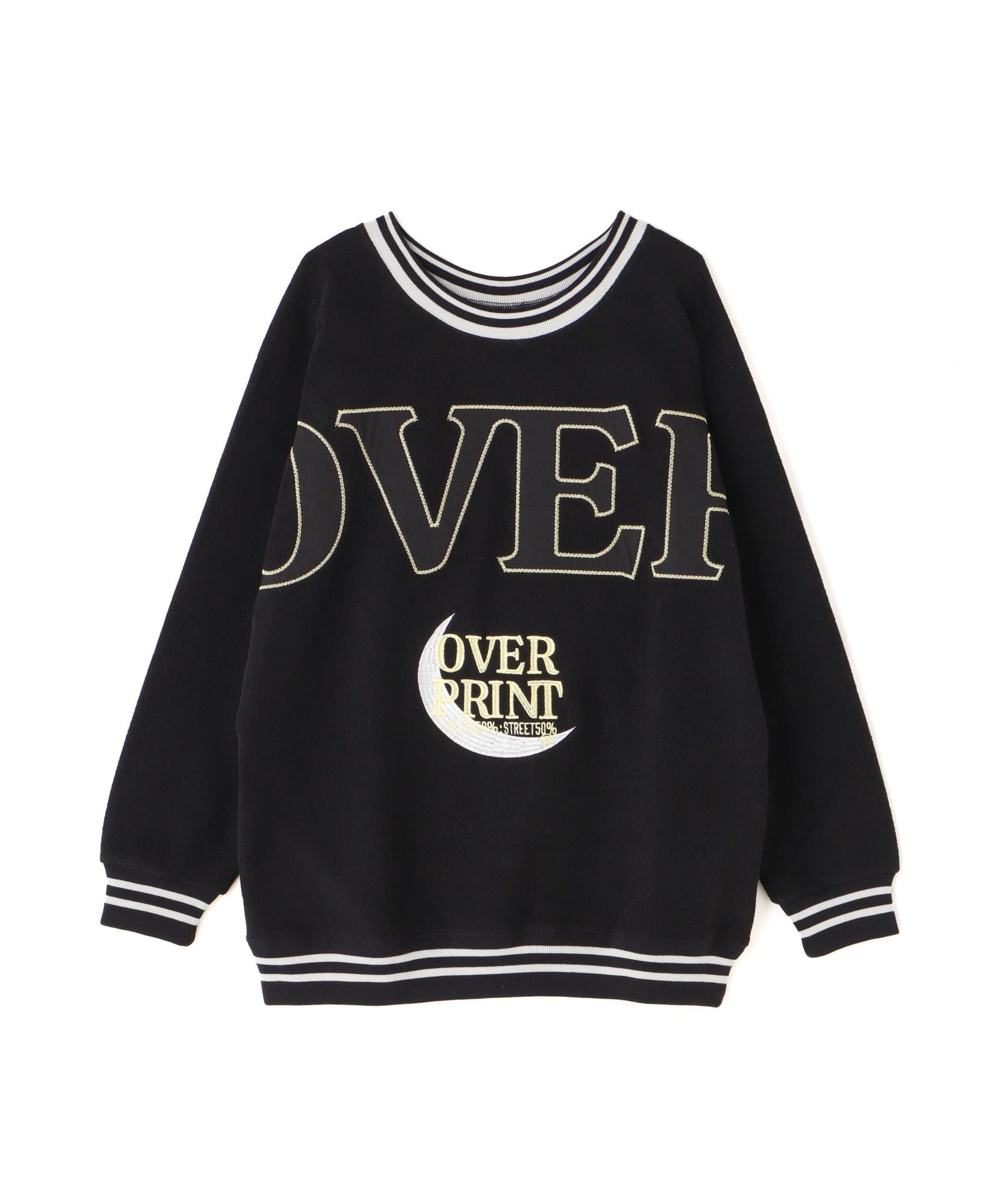 ovepint/オーバープリント/OVE> DOLMAN SWEATSHI>TS ブラック