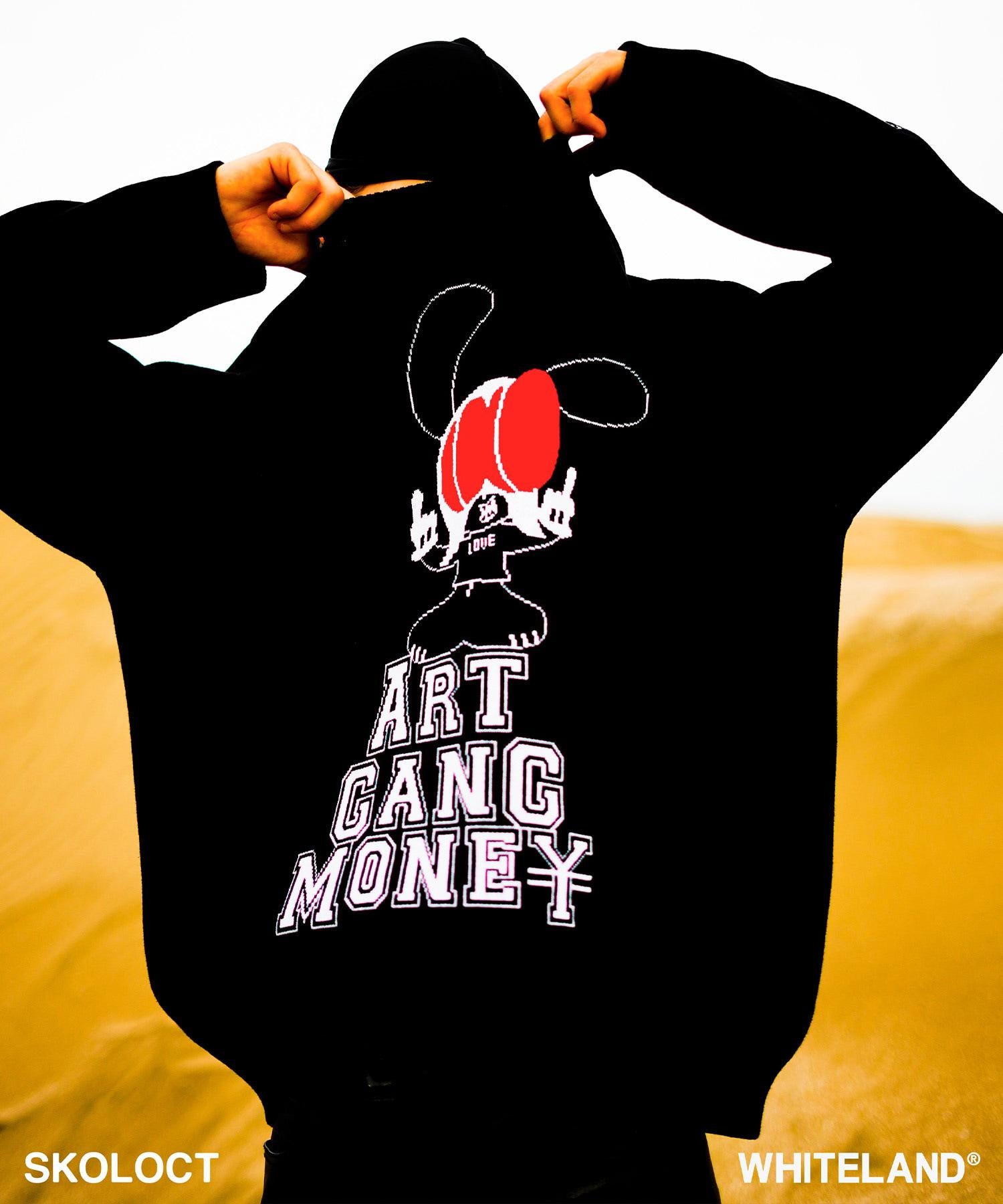 SKOLOCT×WHITELAND/スコロクト×ホワイトランド/FxxK PULL KNIT ブラック