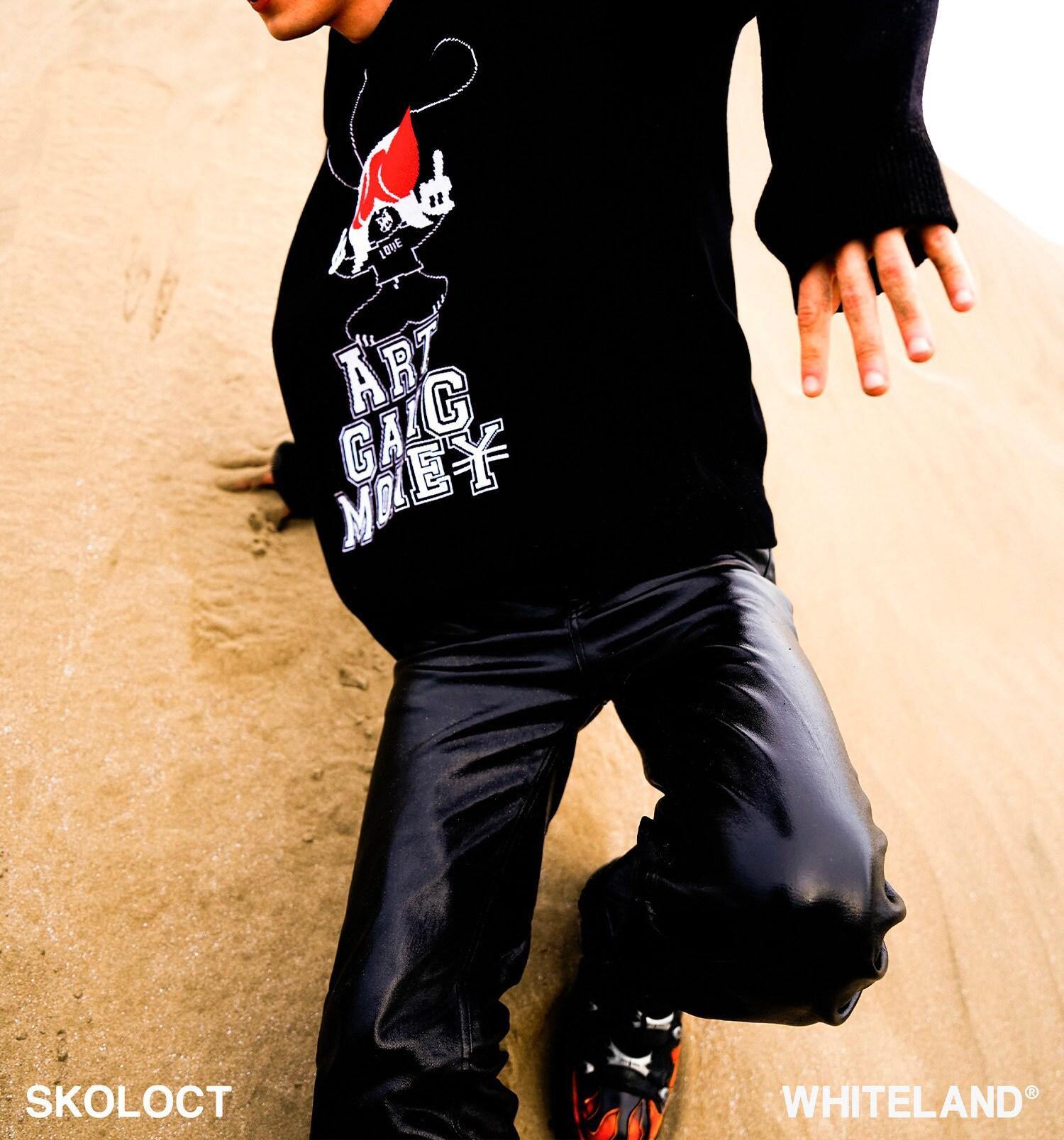 SKOLOCT×WHITELAND/スコロクト×ホワイトランド/FxxK PULL KNIT ブラック