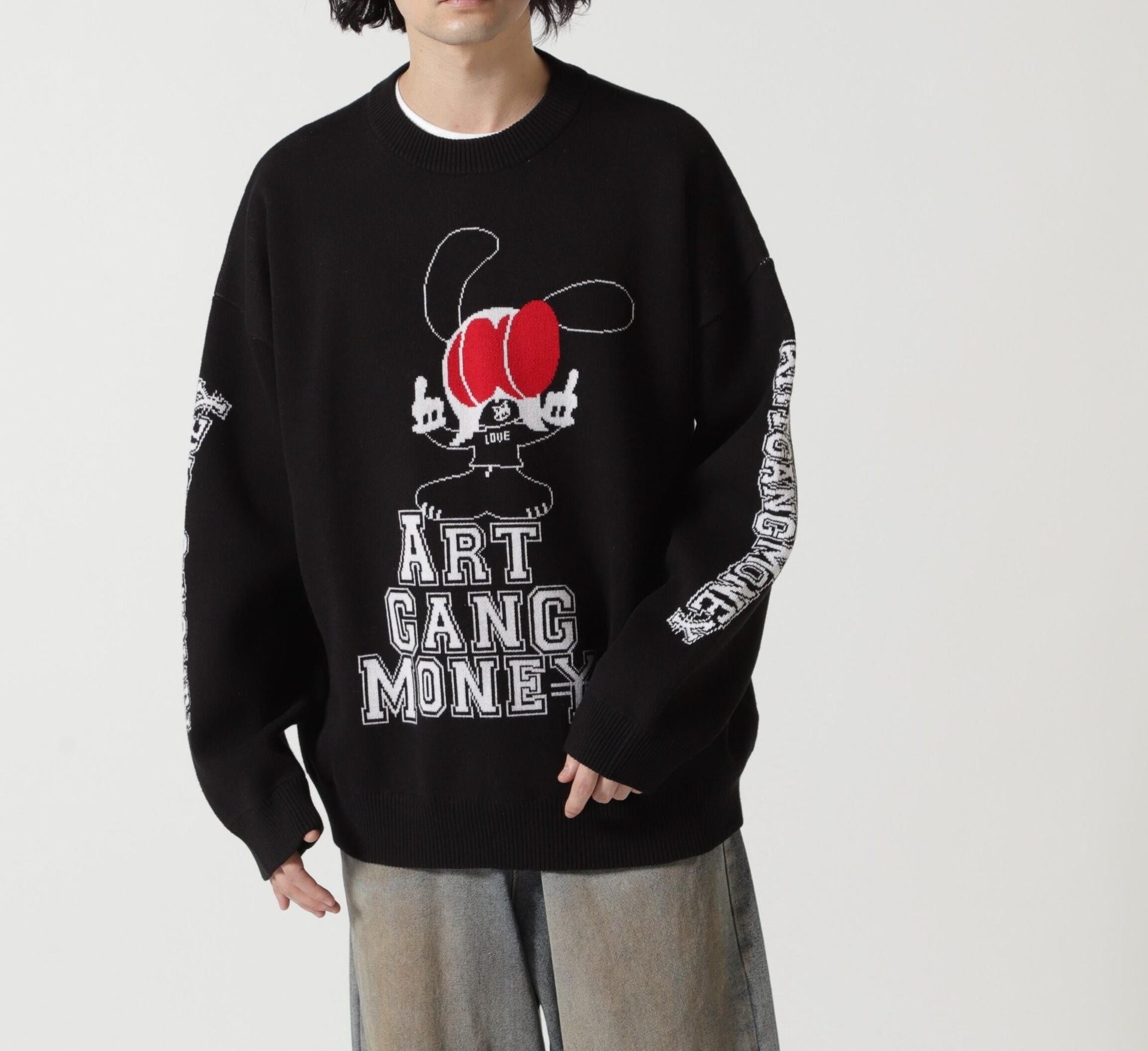 SKOLOCT×WHITELAND/スコロクト×ホワイトランド/FxxK PULL KNIT ブラック