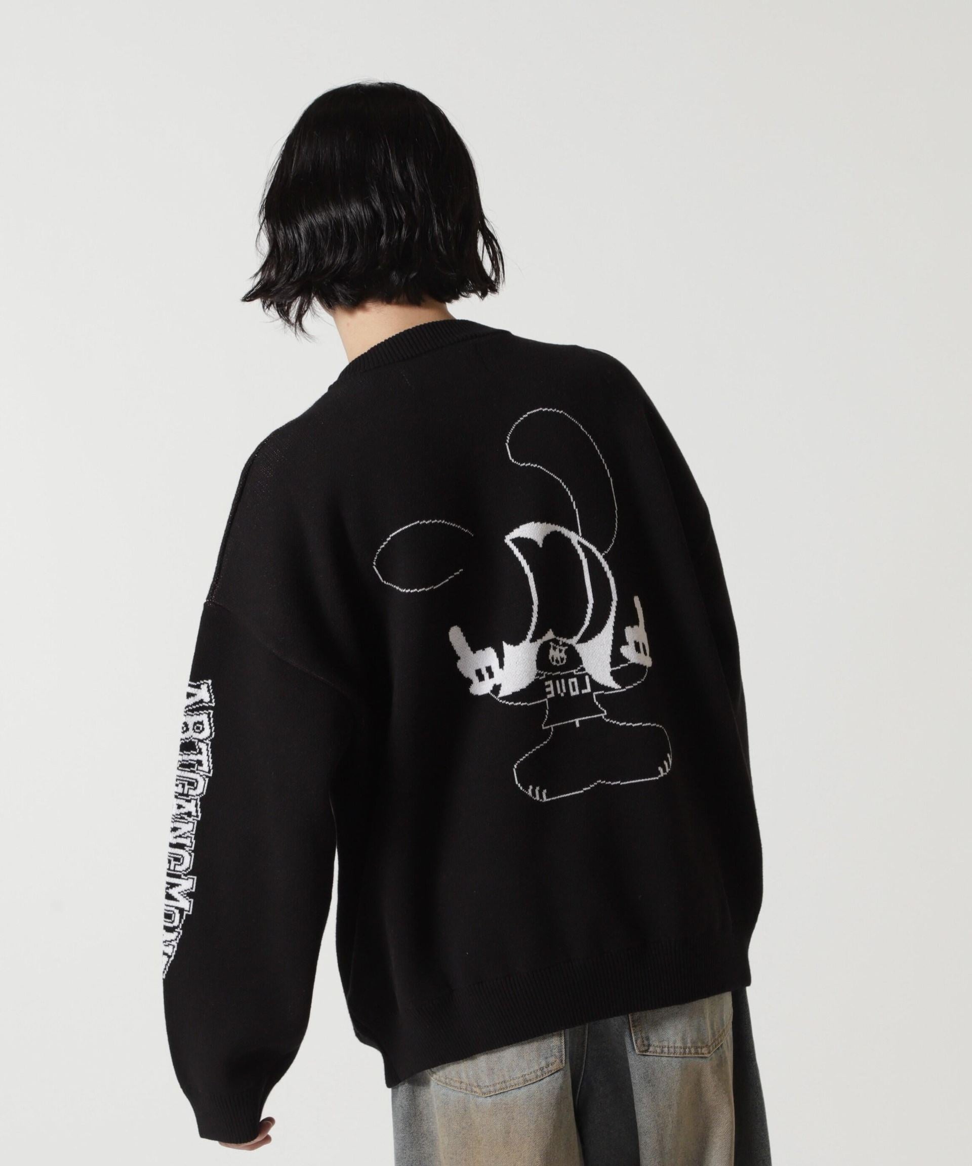 SKOLOCT×WHITELAND/スコロクト×ホワイトランド/FxxK PULL KNIT ブラック