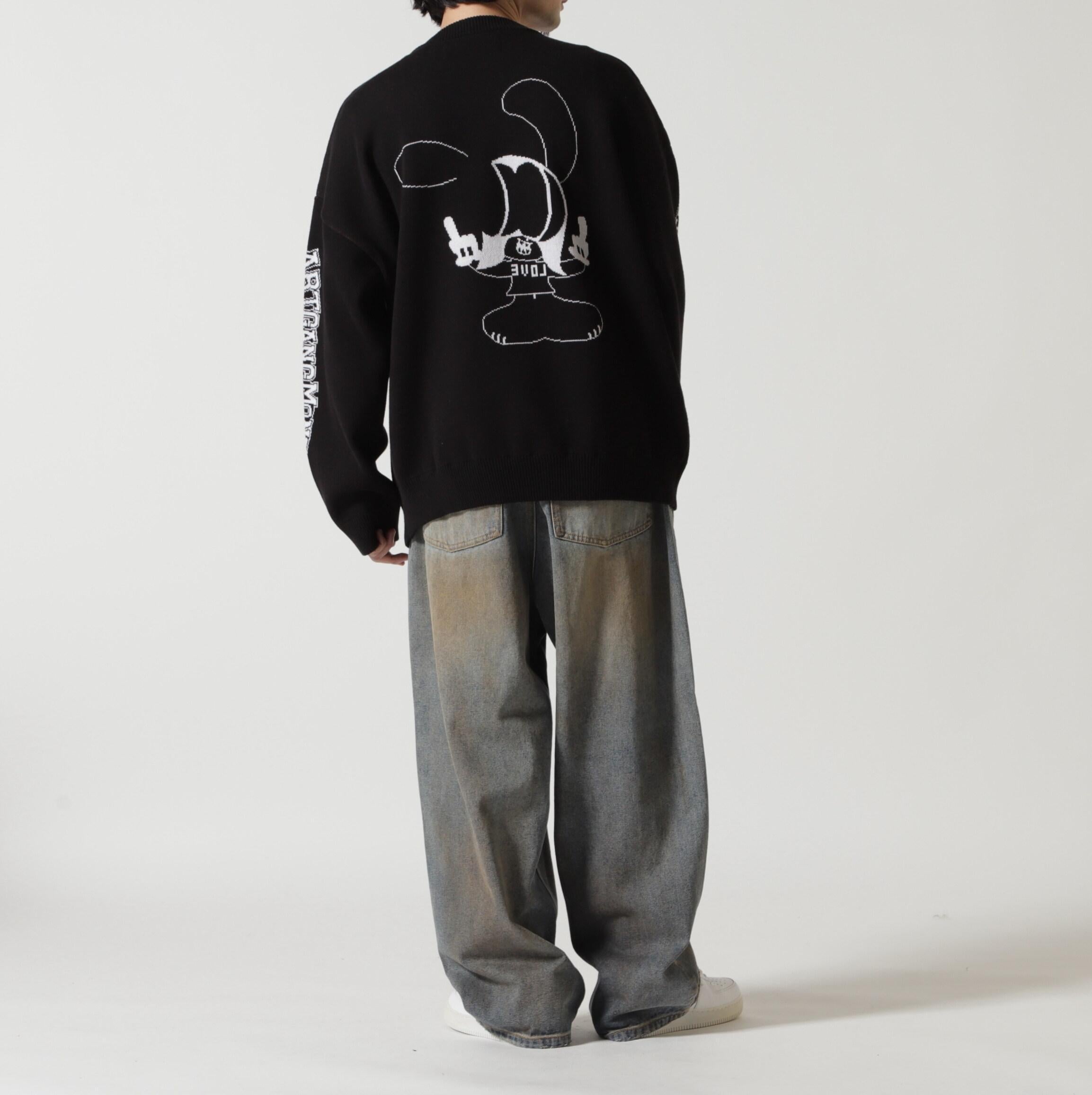 SKOLOCT×WHITELAND/スコロクト×ホワイトランド/FxxK PULL KNIT ブラック