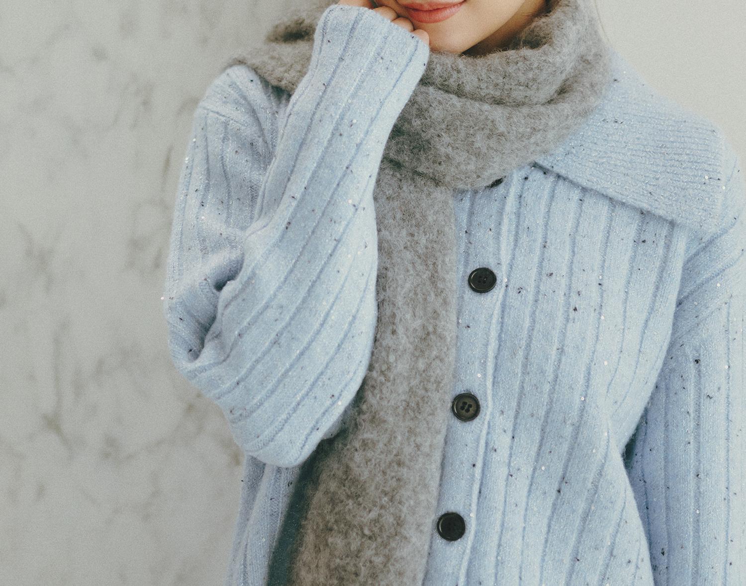 メランジミストマフラー グレー