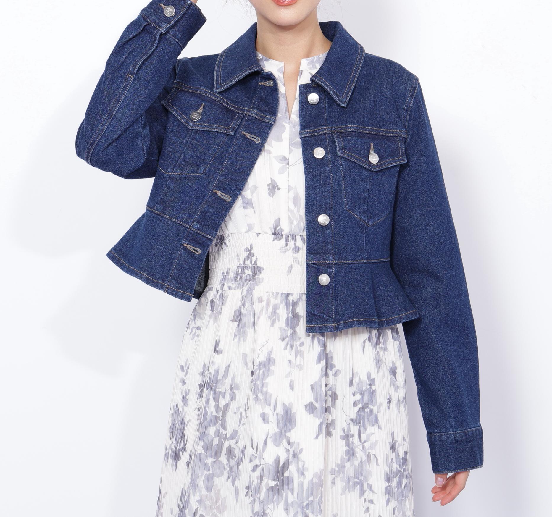ペプラムデニムジャケット インディゴ