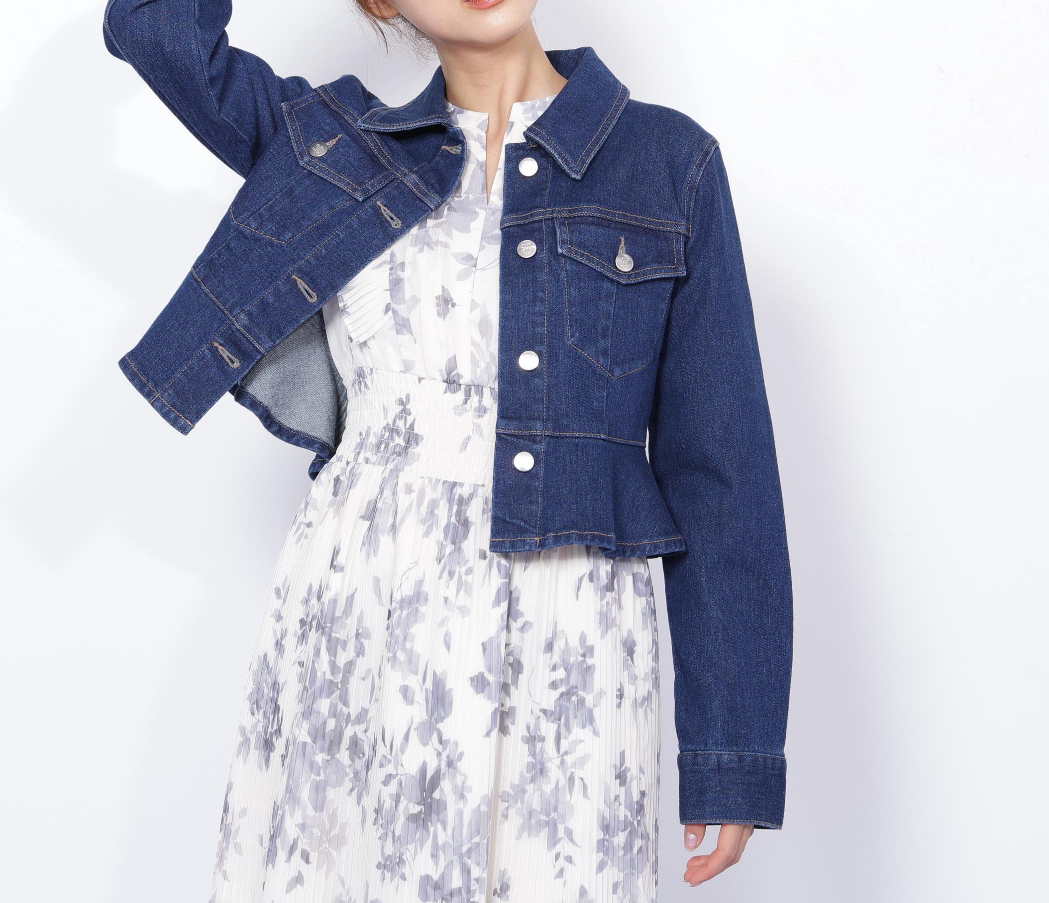 ペプラムデニムジャケット インディゴ