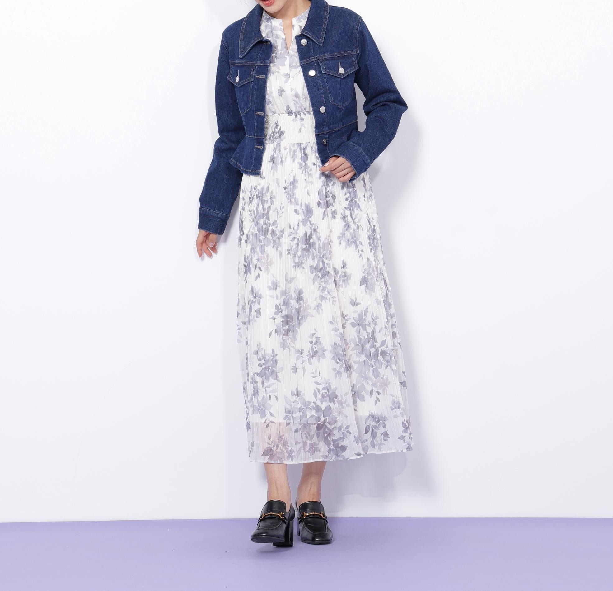 ペプラムデニムジャケット インディゴ