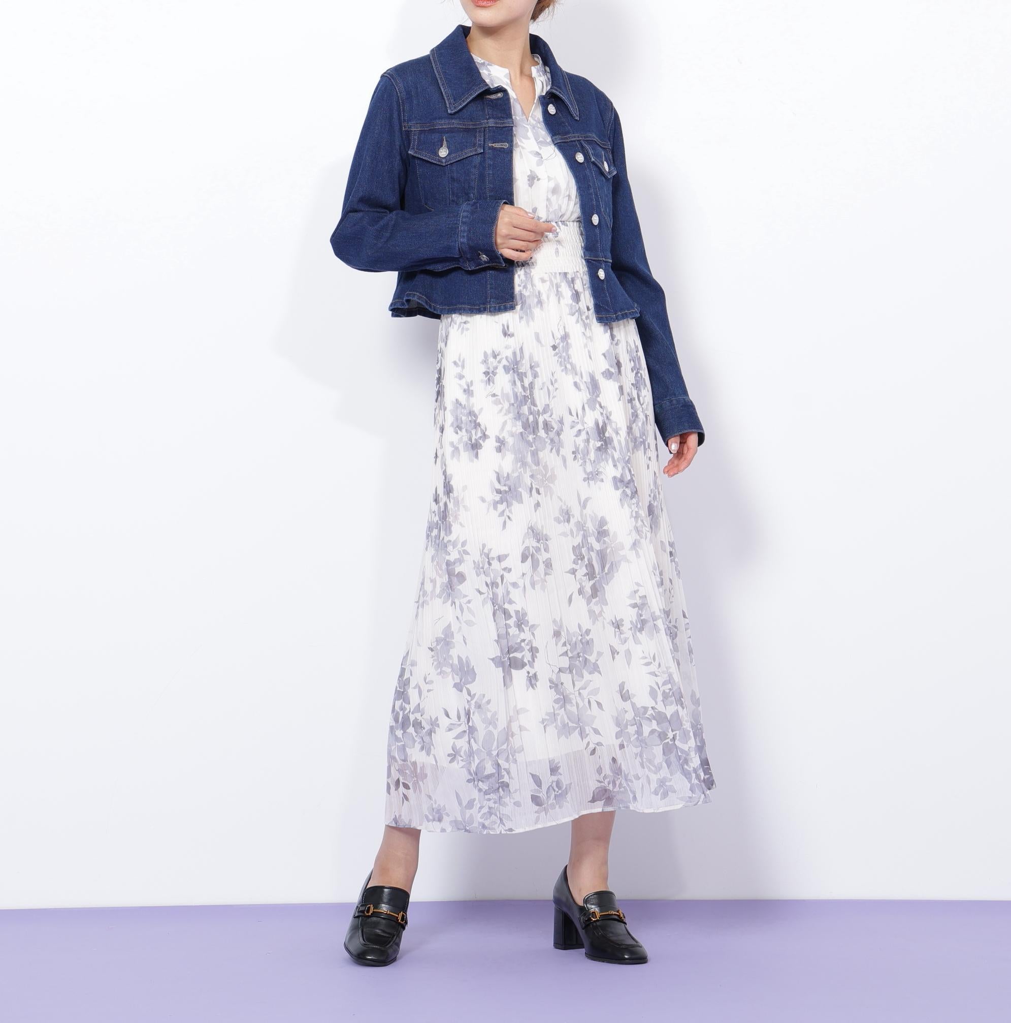 ペプラムデニムジャケット インディゴ