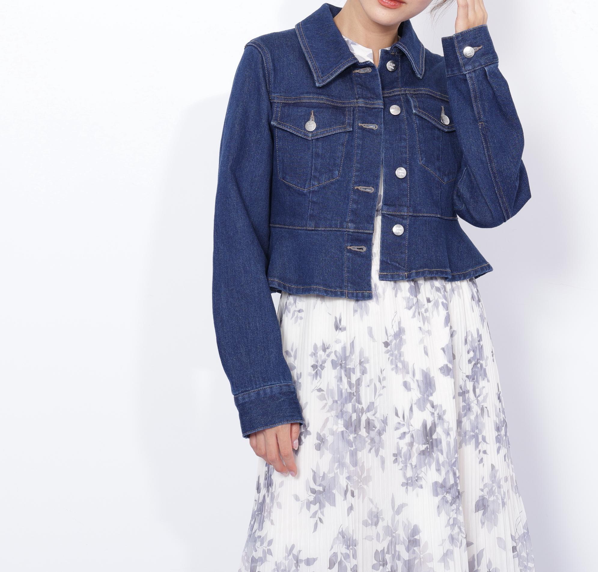 ペプラムデニムジャケット インディゴ