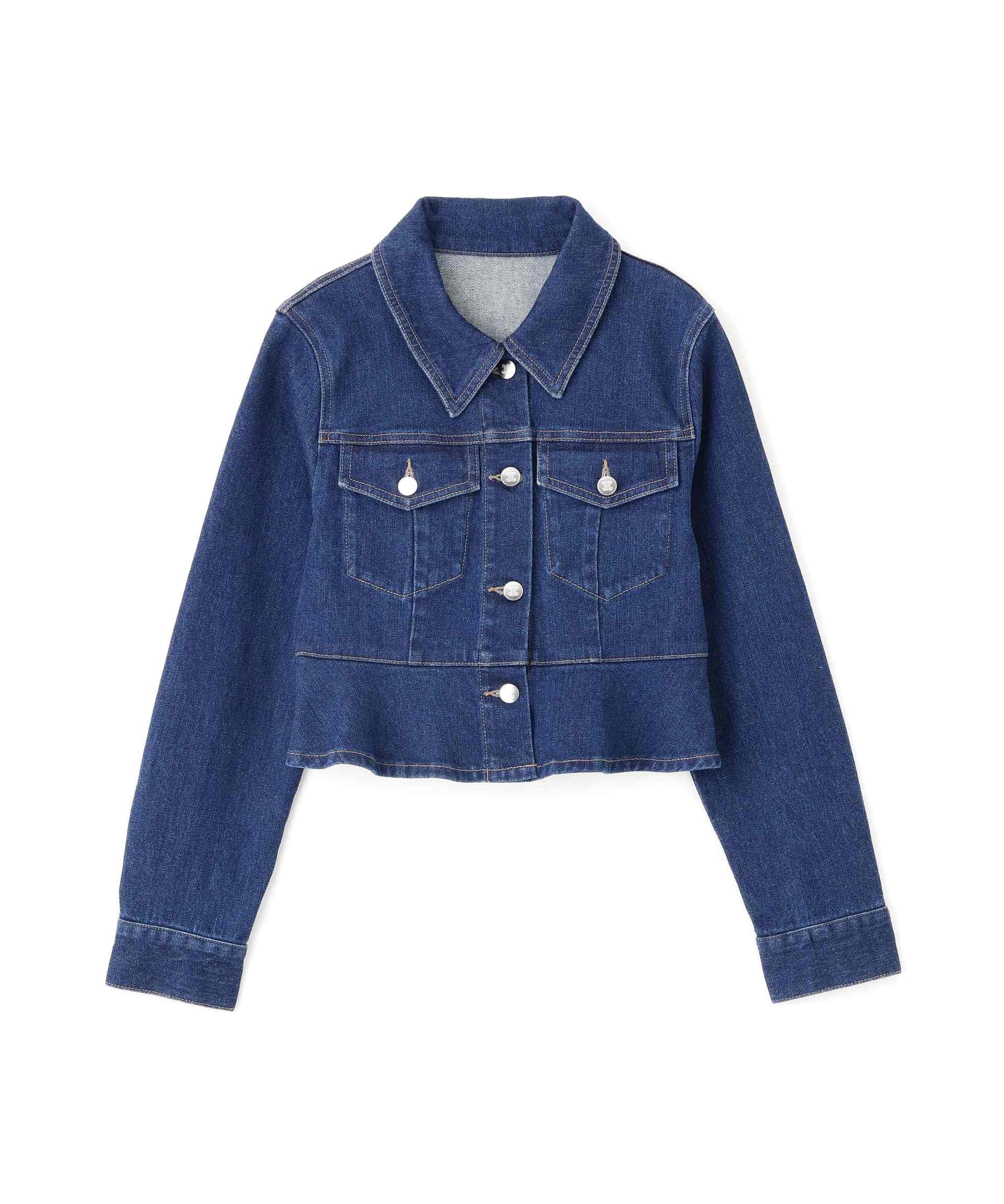 ペプラムデニムジャケット インディゴ