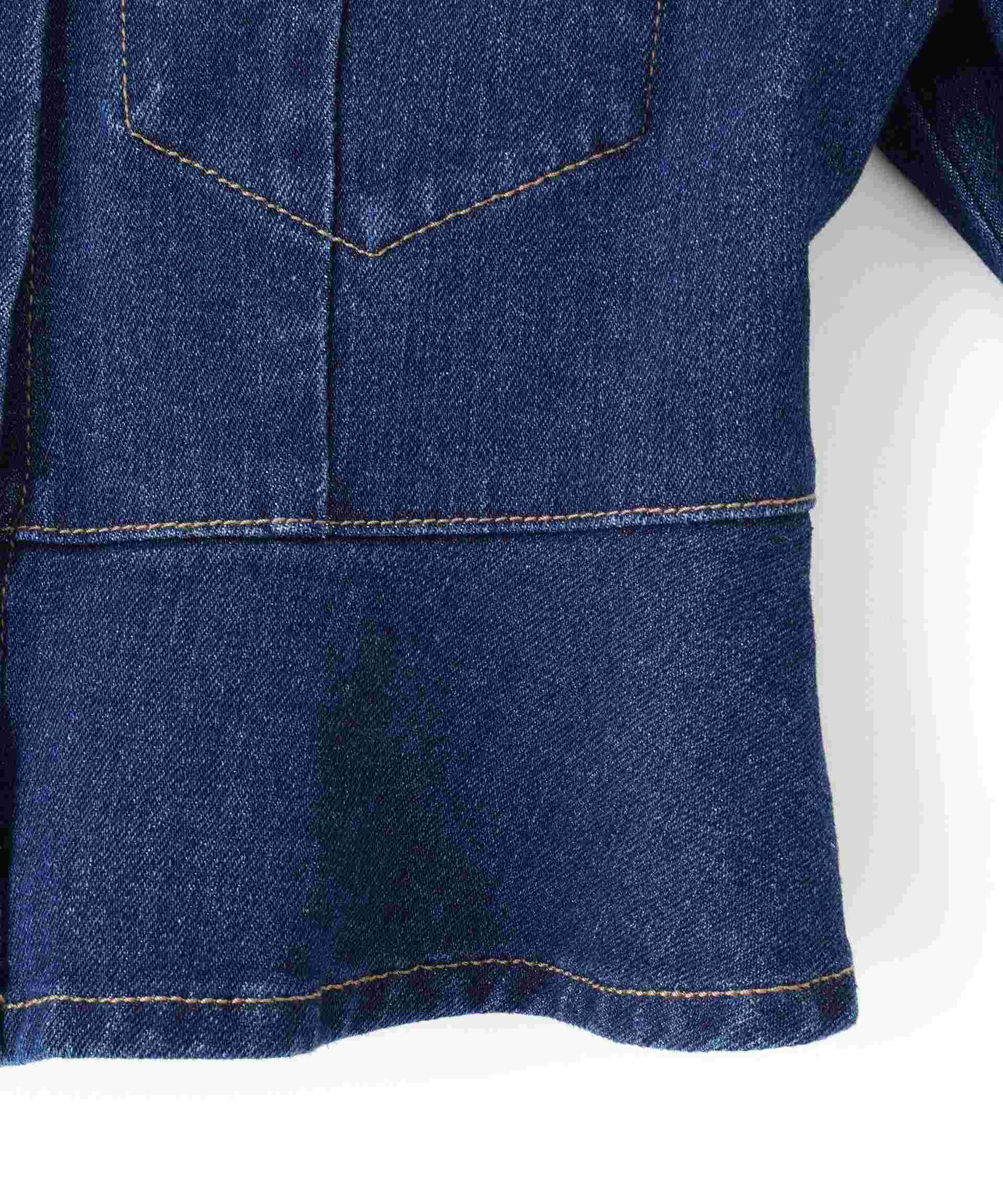 ペプラムデニムジャケット インディゴ