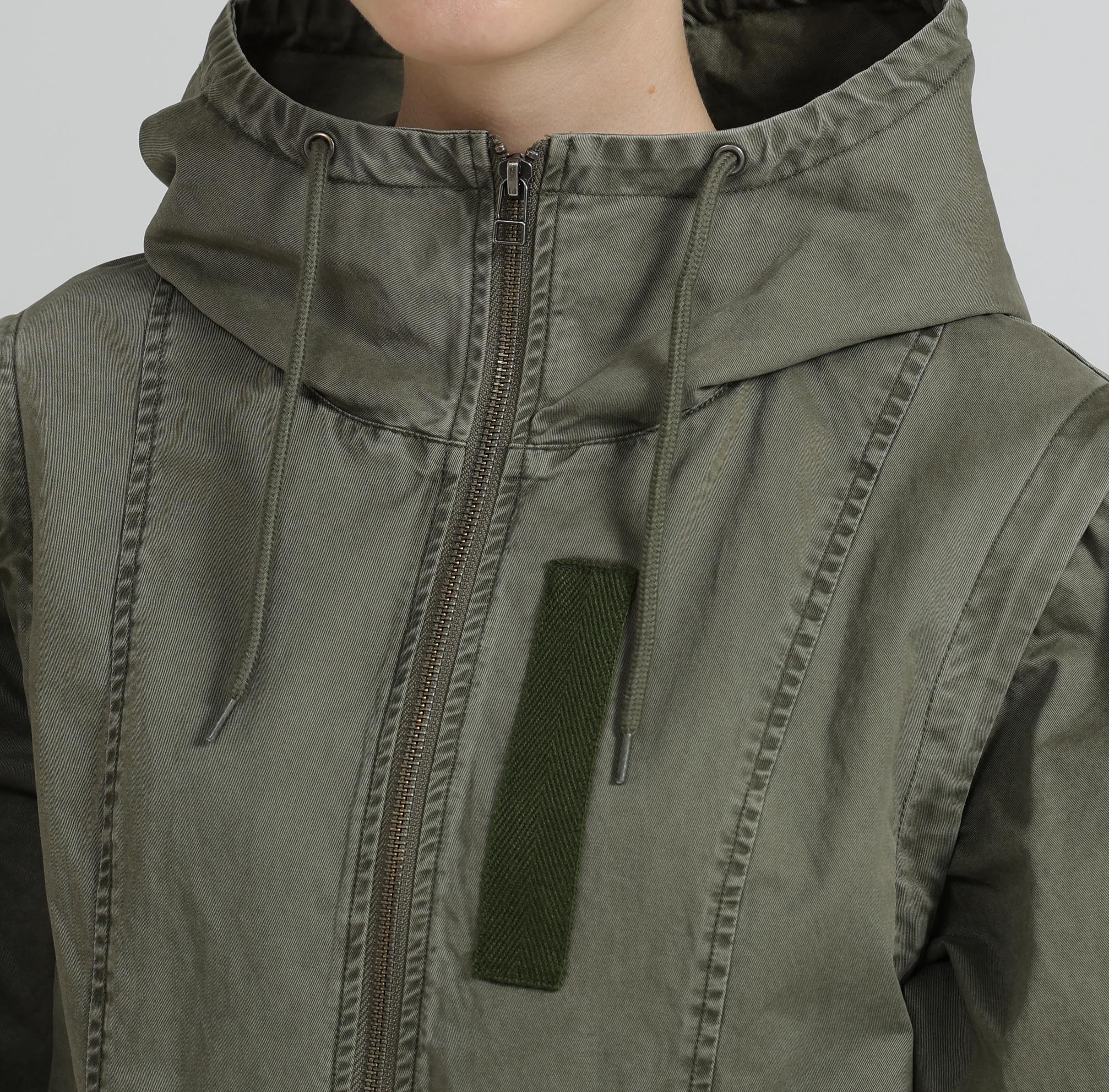 《WOMAN》MILITARY ZIP POCKET DETACHABLE JACKET オリーブ