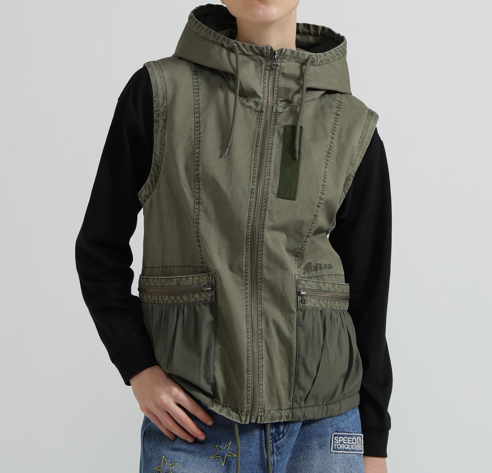 《WOMAN》MILITARY ZIP POCKET DETACHABLE JACKET オリーブ